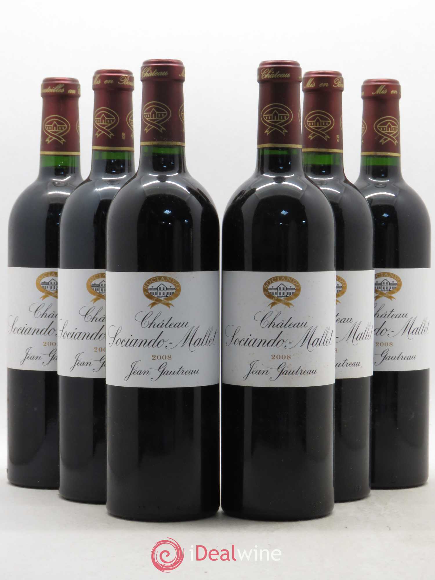 Château Sociando Mallet 2008 - Lot de 6 bouteilles - 0