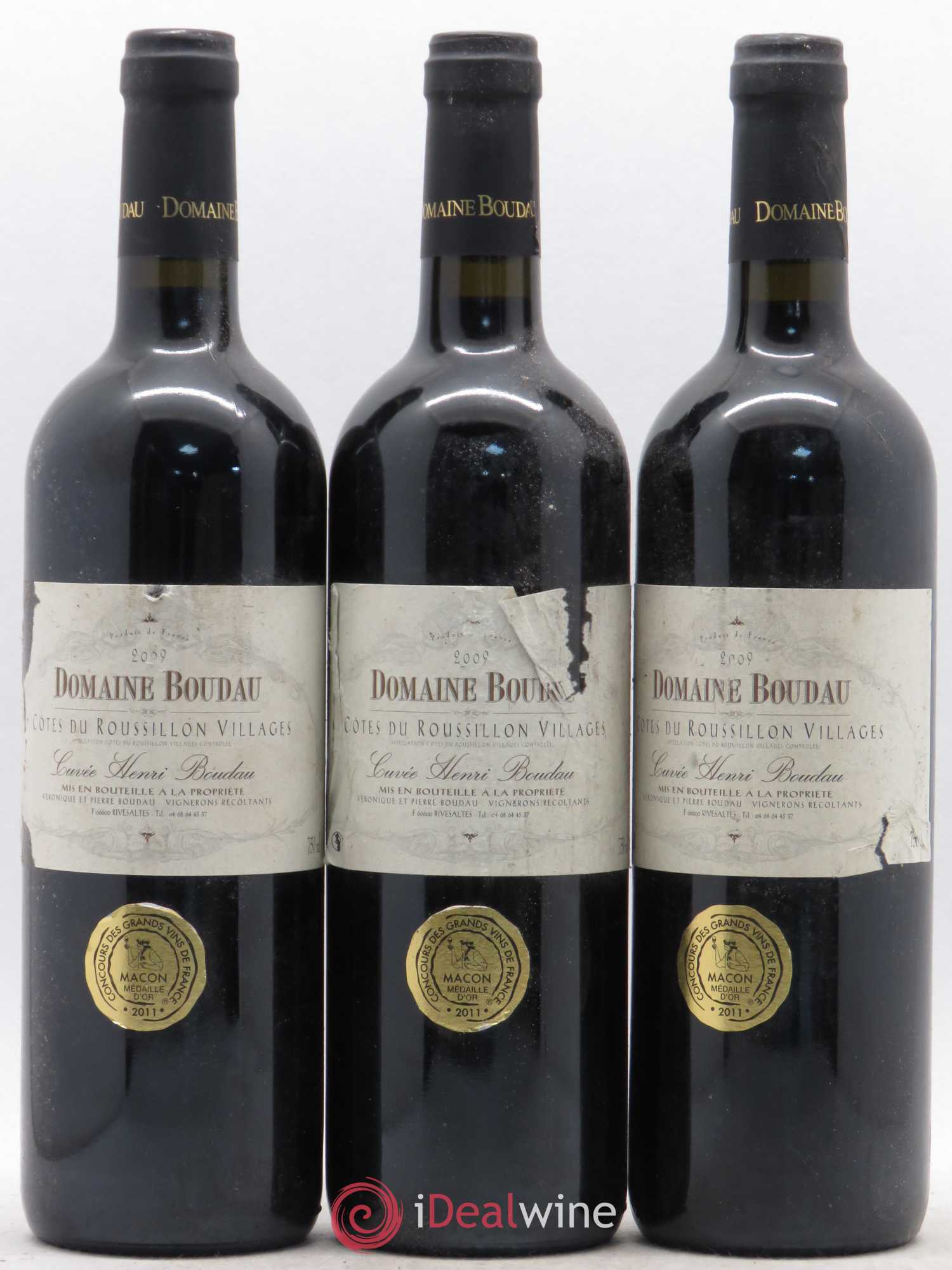 Côtes du Roussillon Cuvée Henri Boudau Domaine Boudau 2009 - Lot of 6 bottles - 2