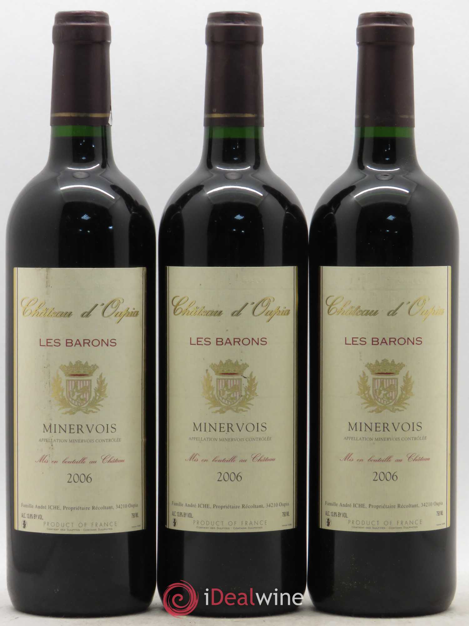Minervois Les Barons Château d'Oupia 2006 - Posten von 6 Flaschen - 2