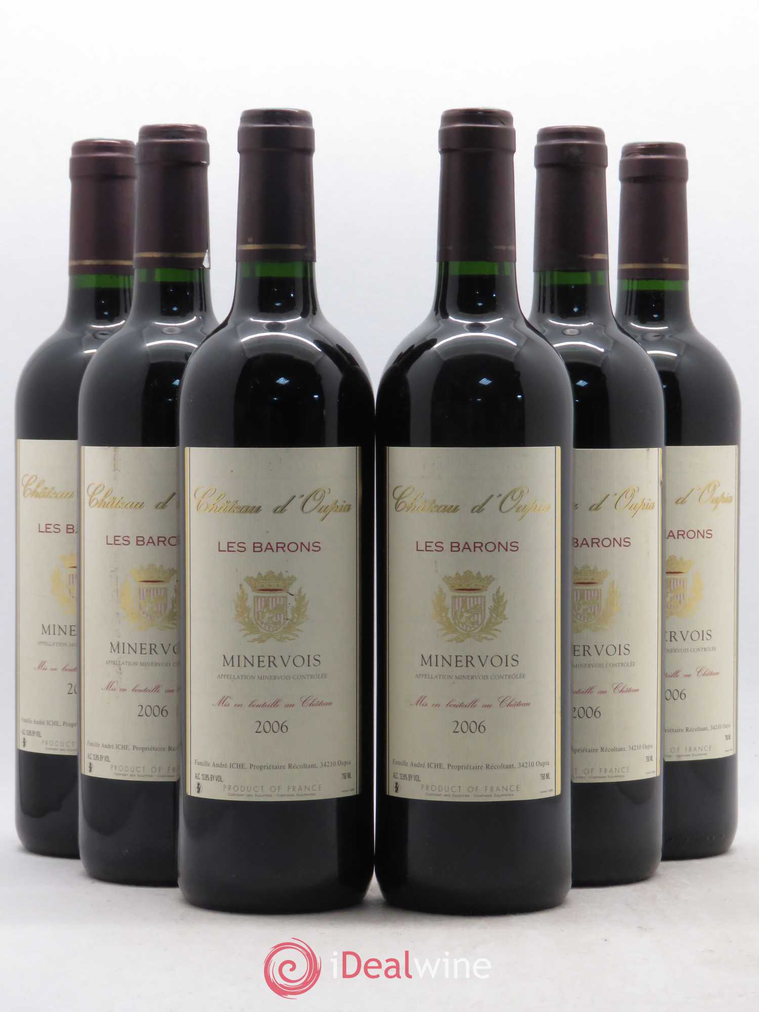 Minervois Les Barons Château d'Oupia 2006 - Posten von 6 Flaschen - 0