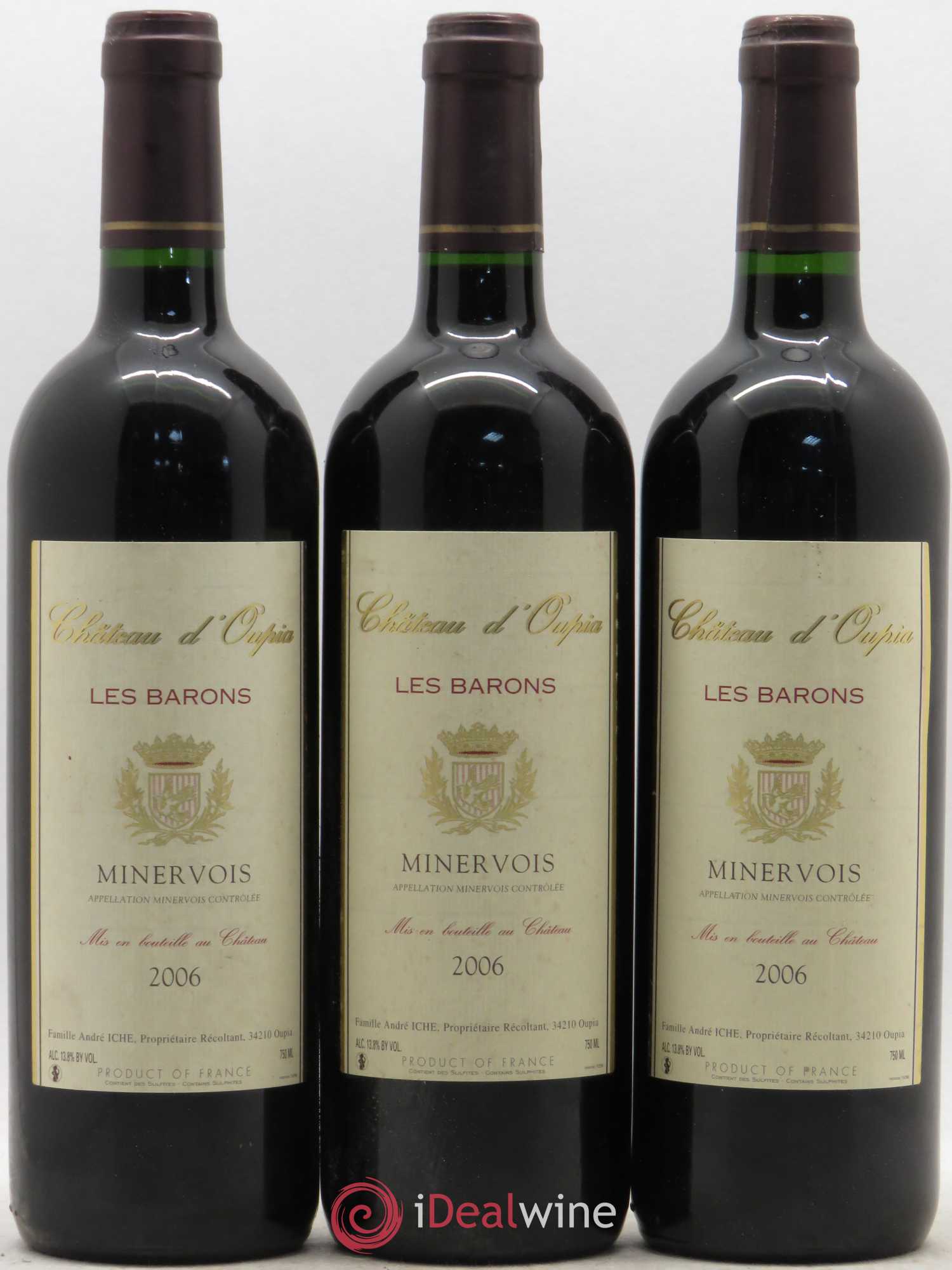 Minervois Château d'Oupia cuvée les Barons 2006 - Posten von 6 Flaschen - 2