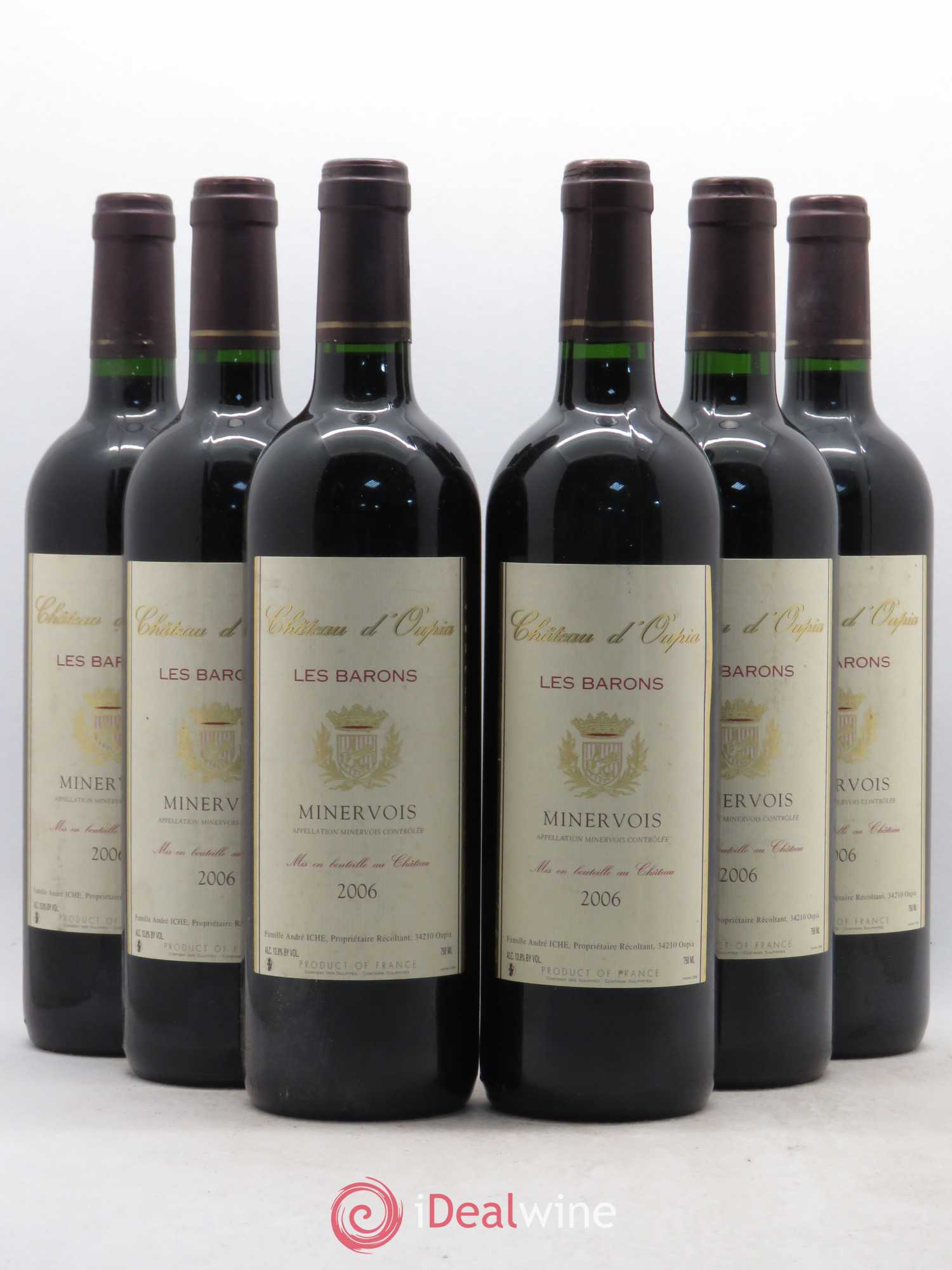 Minervois Château d'Oupia cuvée les Barons 2006 - Posten von 6 Flaschen - 0