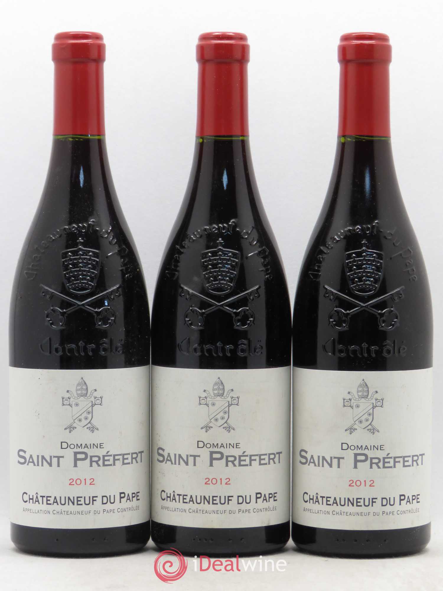 Châteauneuf-du-Pape Domaine Saint-Préfert 2012 - Lot de 3 bouteilles - 0