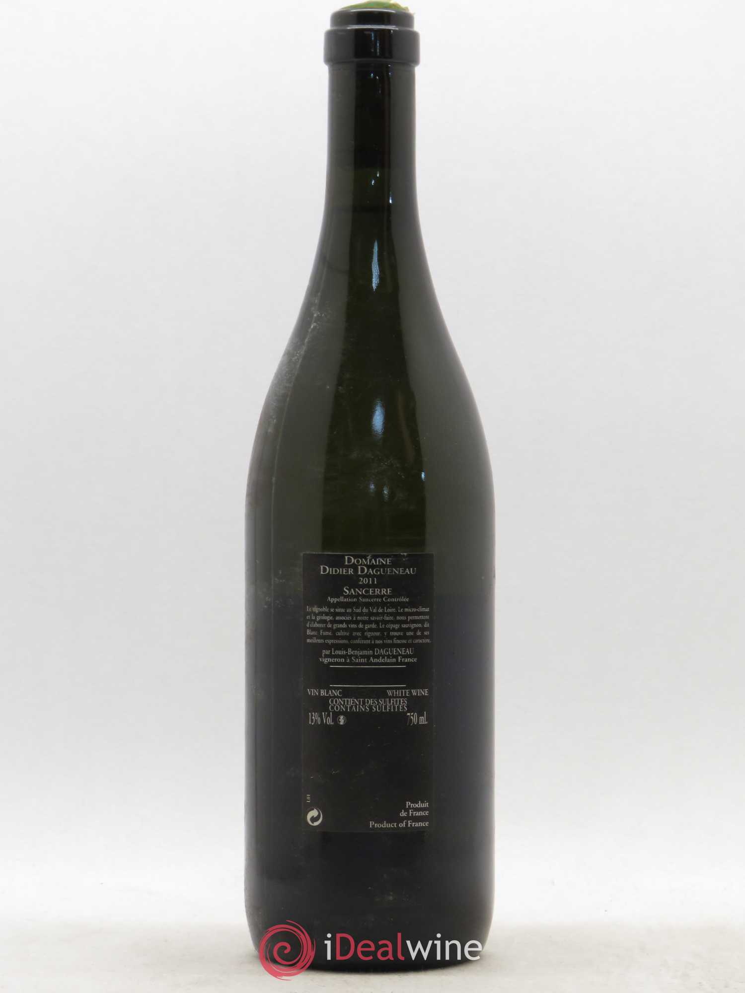 Sancerre Le Mont Damné Chavignol Dagueneau (Domaine Didier - Louis-Benjamin) 2011 - Lot de 1 bouteille - 1