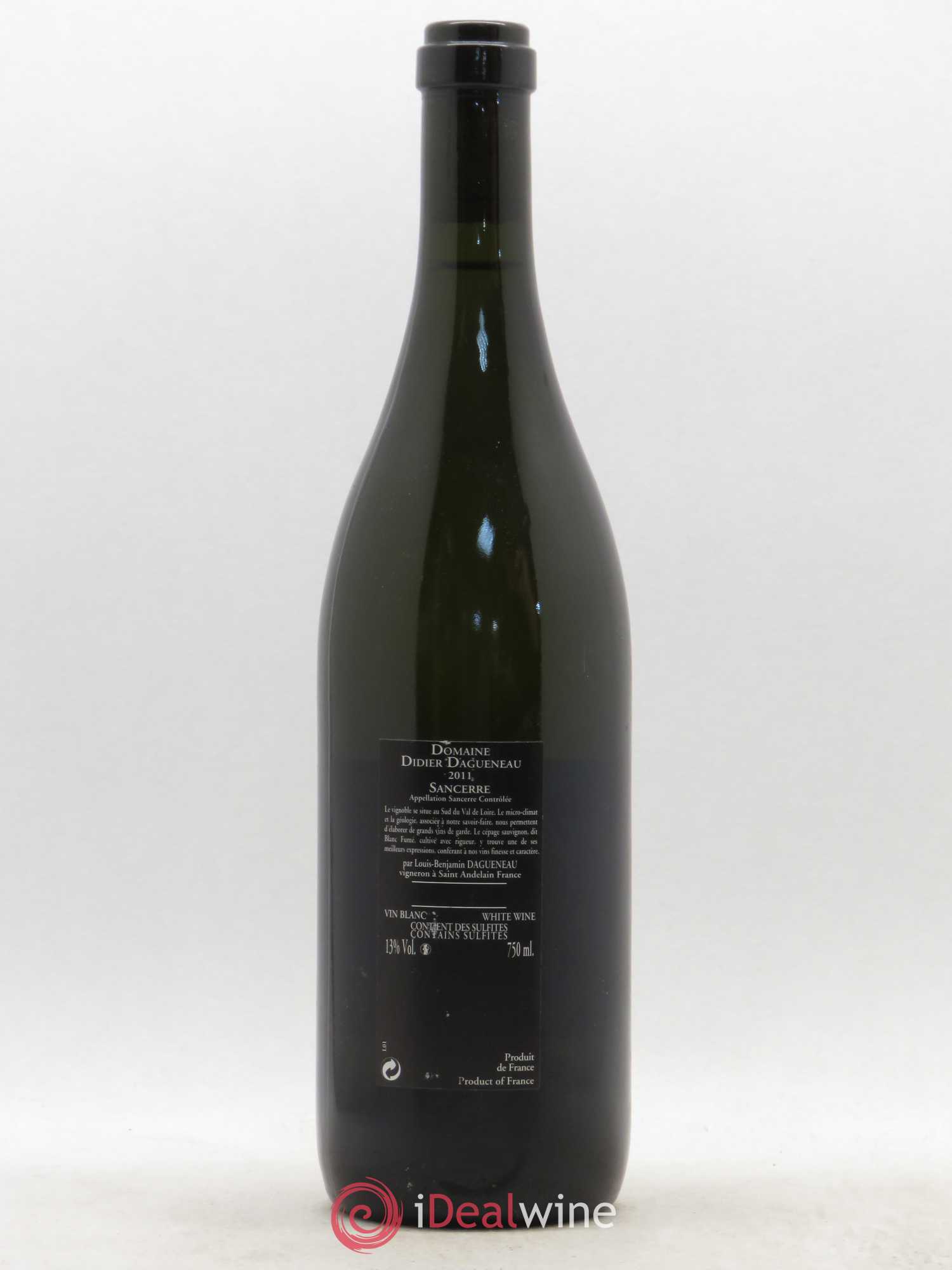 Sancerre Le Mont Damné Chavignol Dagueneau (Domaine Didier - Louis-Benjamin) 2011 - Lot de 1 bouteille - 1