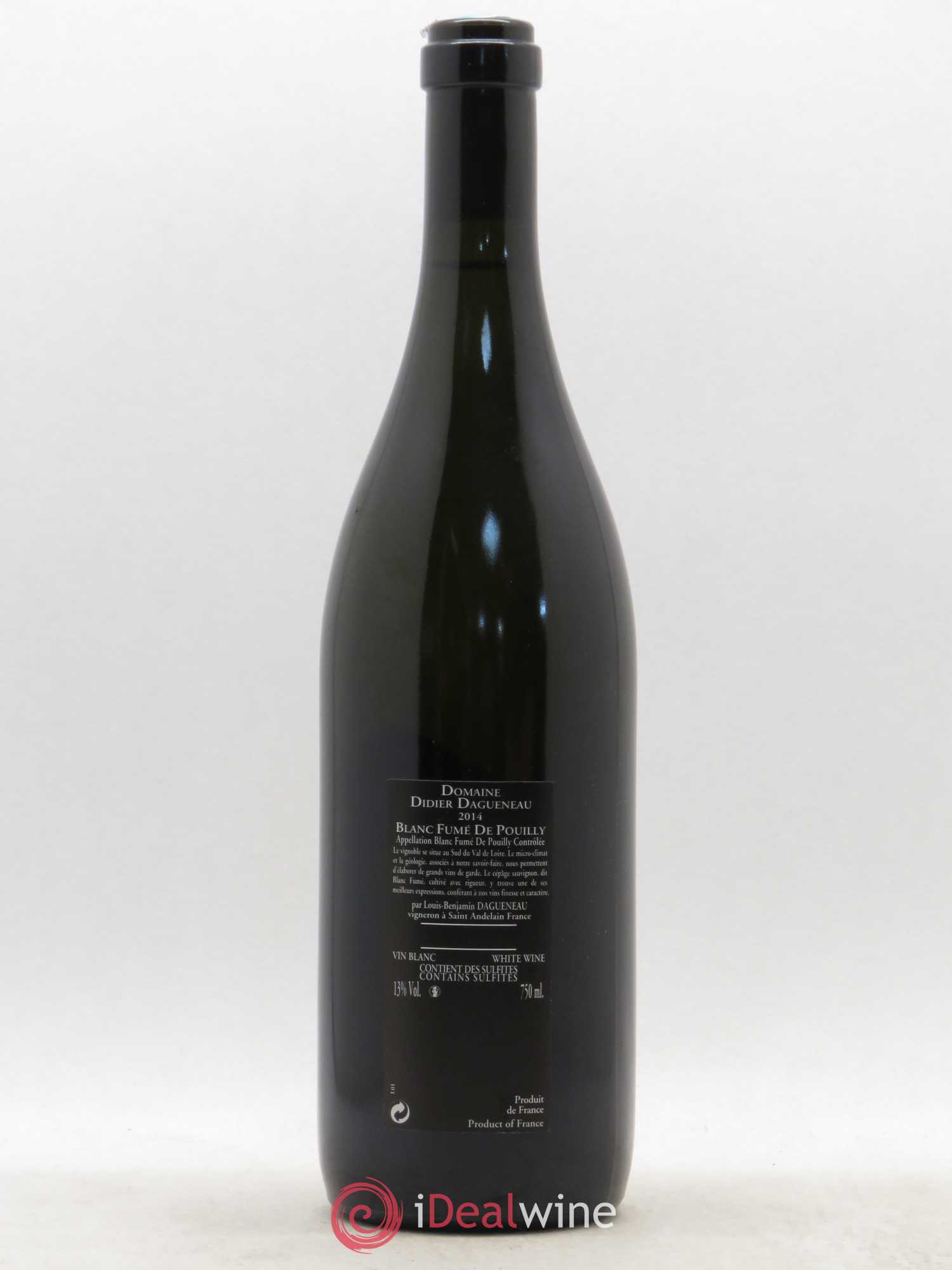 Vin de France (anciennement Pouilly-Fumé) Silex Dagueneau (Domaine Didier - Louis-Benjamin) 2014 - Lot de 1 bouteille - 1
