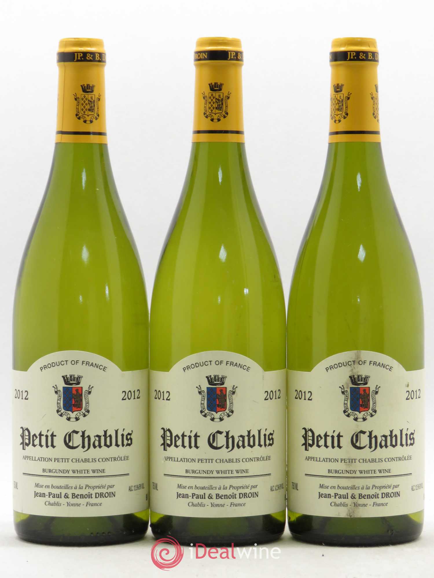 Petit Chablis Domaine Droin 2012 - Posten von 3 Flaschen - 0