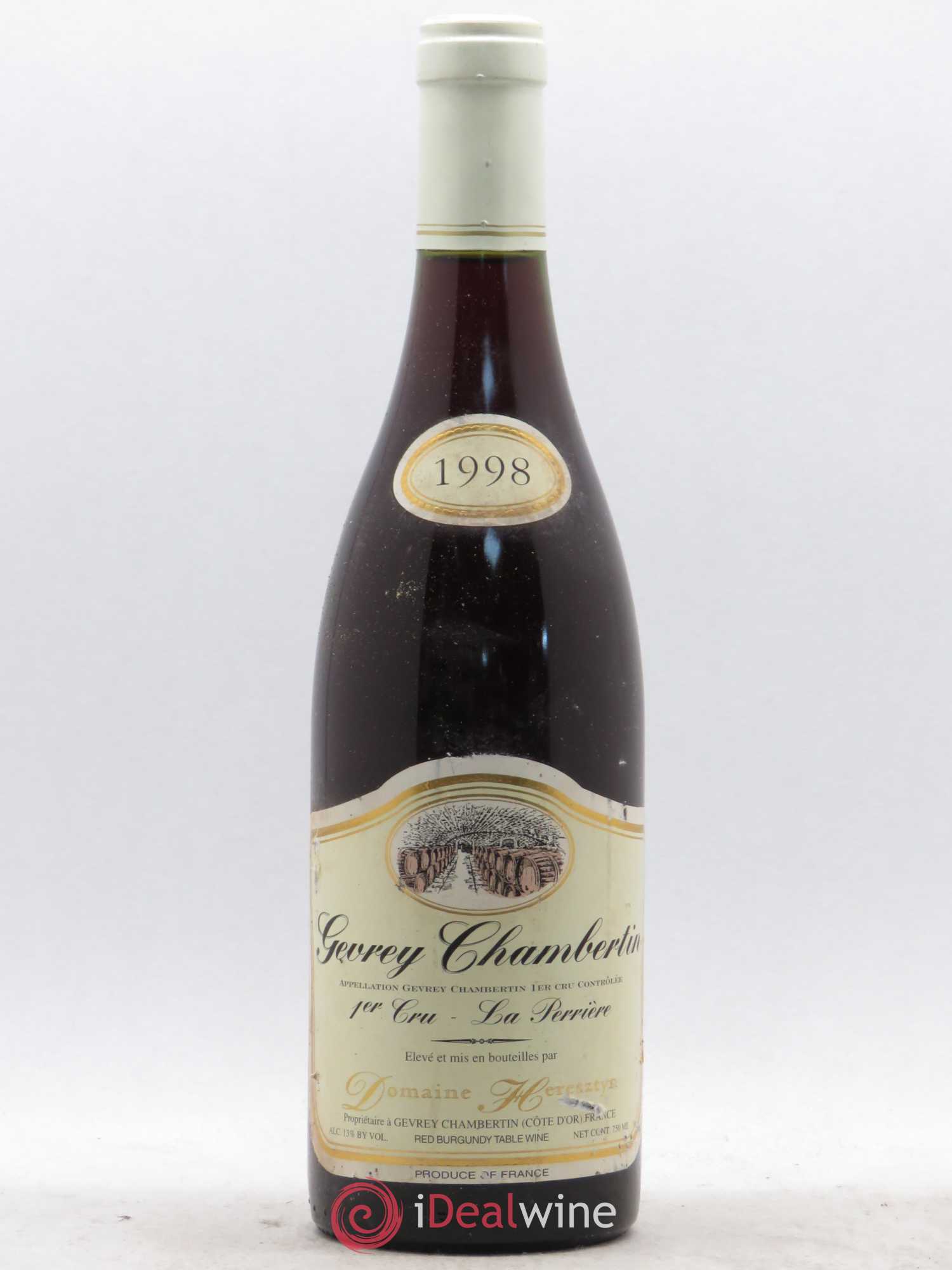 Gevrey-Chambertin 1er Cru La Perrière Domaine Heresztyn 1998 - Posten von 1 Flasche - 0