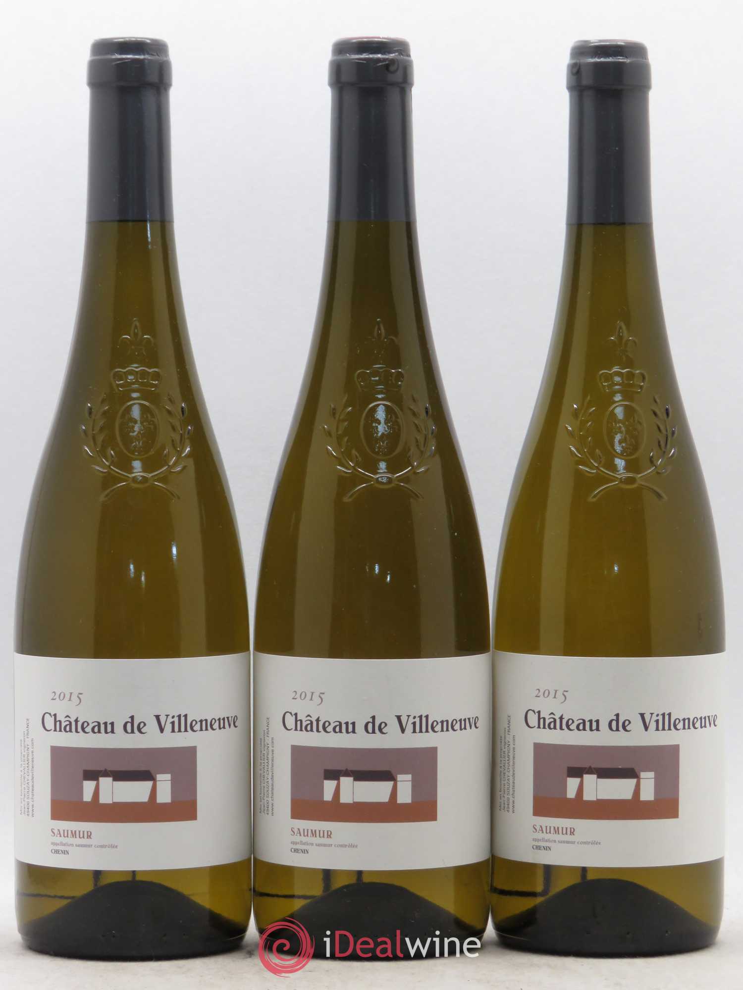 Saumur Château de Villeneuve 2015 - Lot de 3 bouteilles - 0