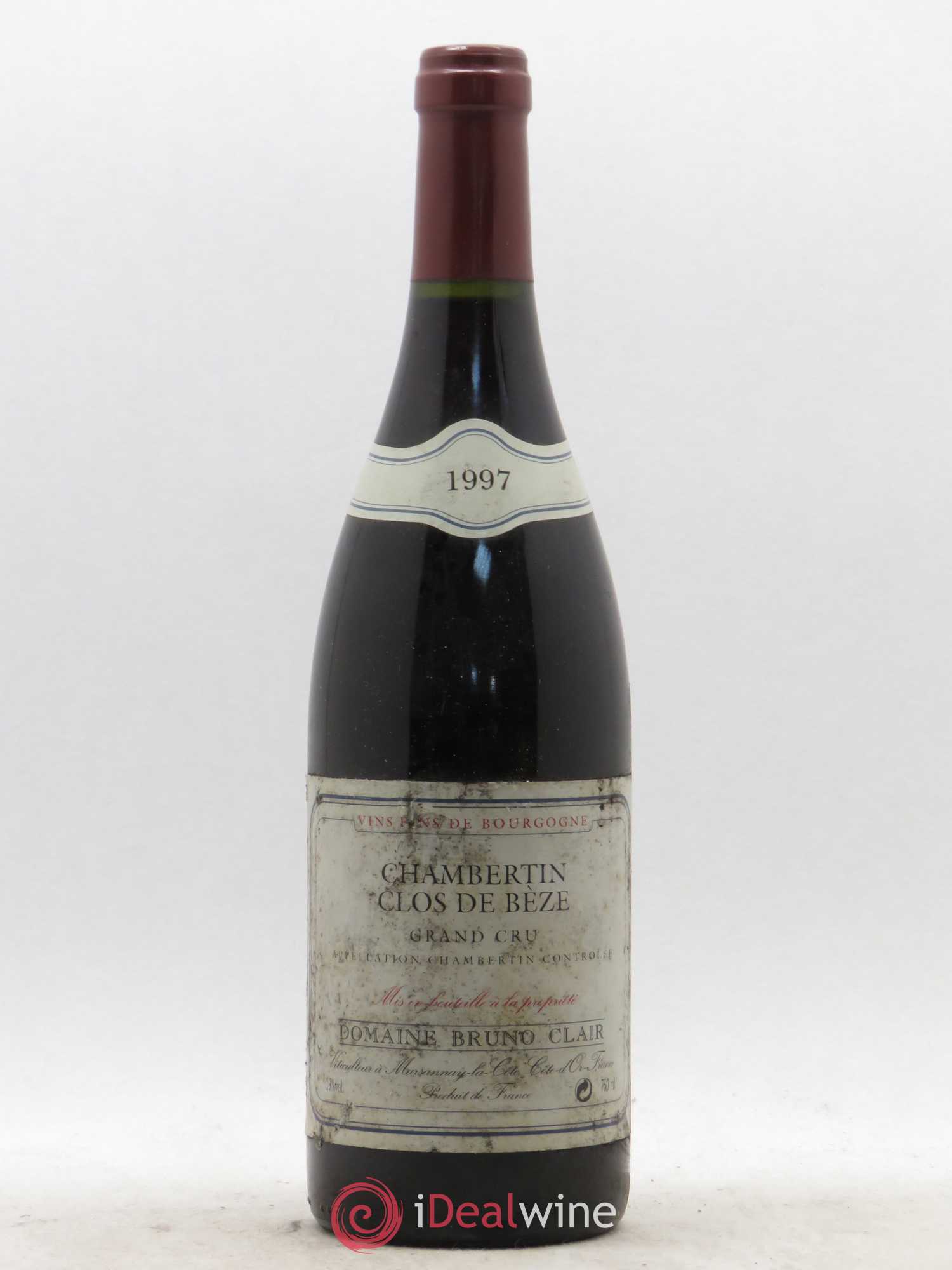 Chambertin Clos de Bèze Grand Cru Bruno Clair (Domaine) 1997 - Lot de 1 bouteille - 0