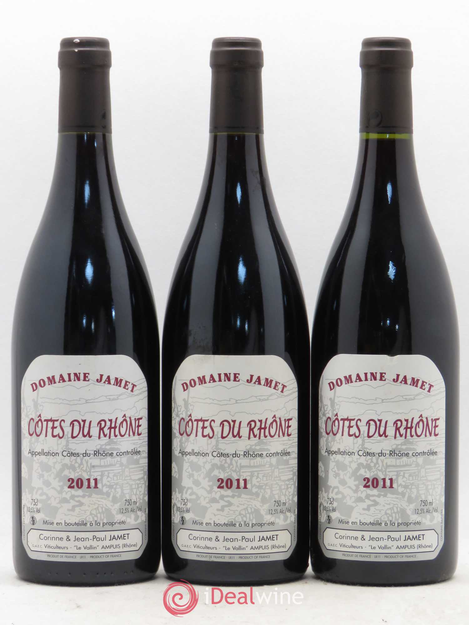 Côtes-du-Rhône Jamet (Domaine) 2011 - Lot de 3 bouteilles - 0