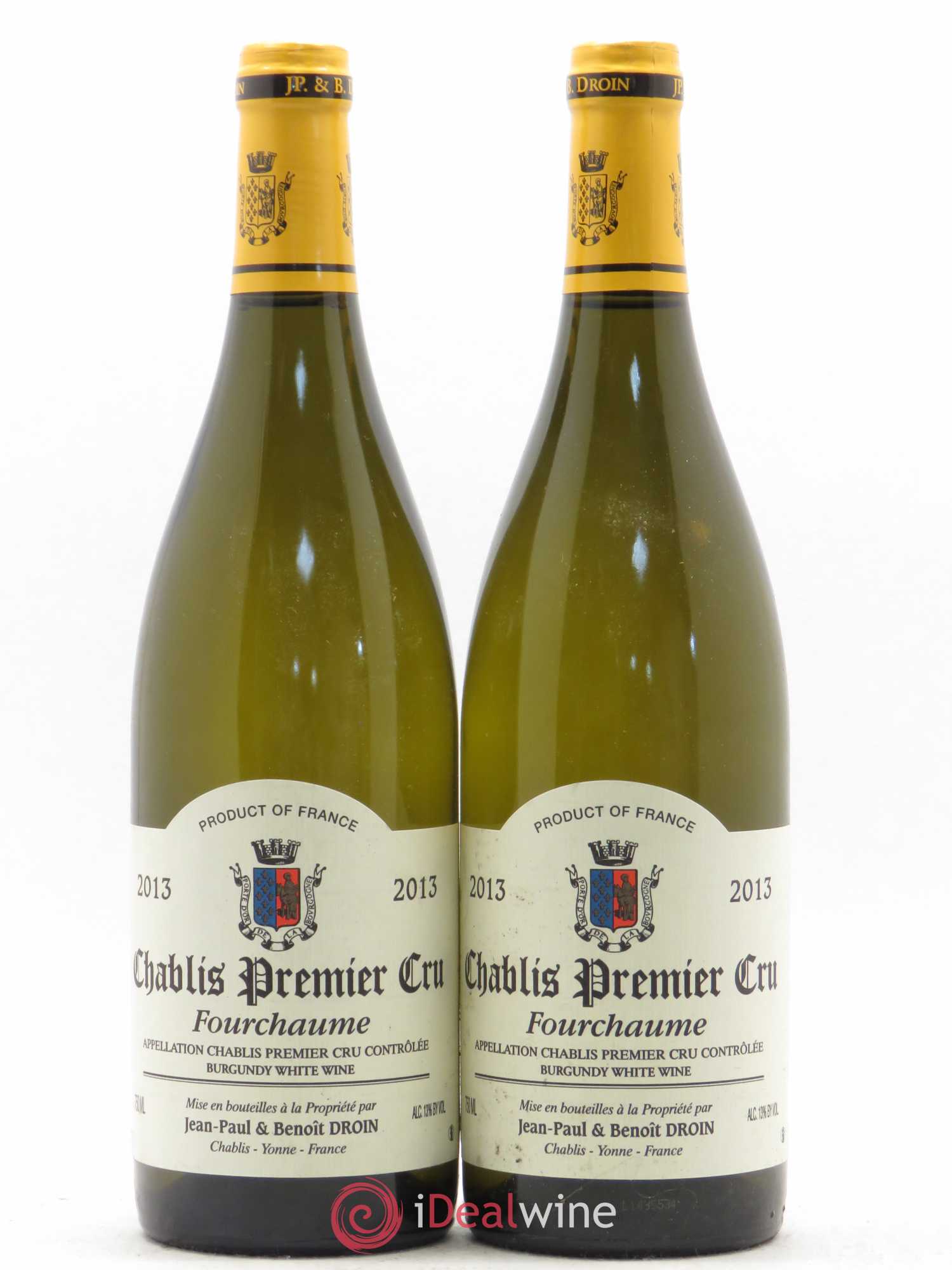 Chablis 1er Cru Fourchaume Jean-Paul & Benoît Droin (Domaine) 2013 - Lot de 2 bouteilles - 0