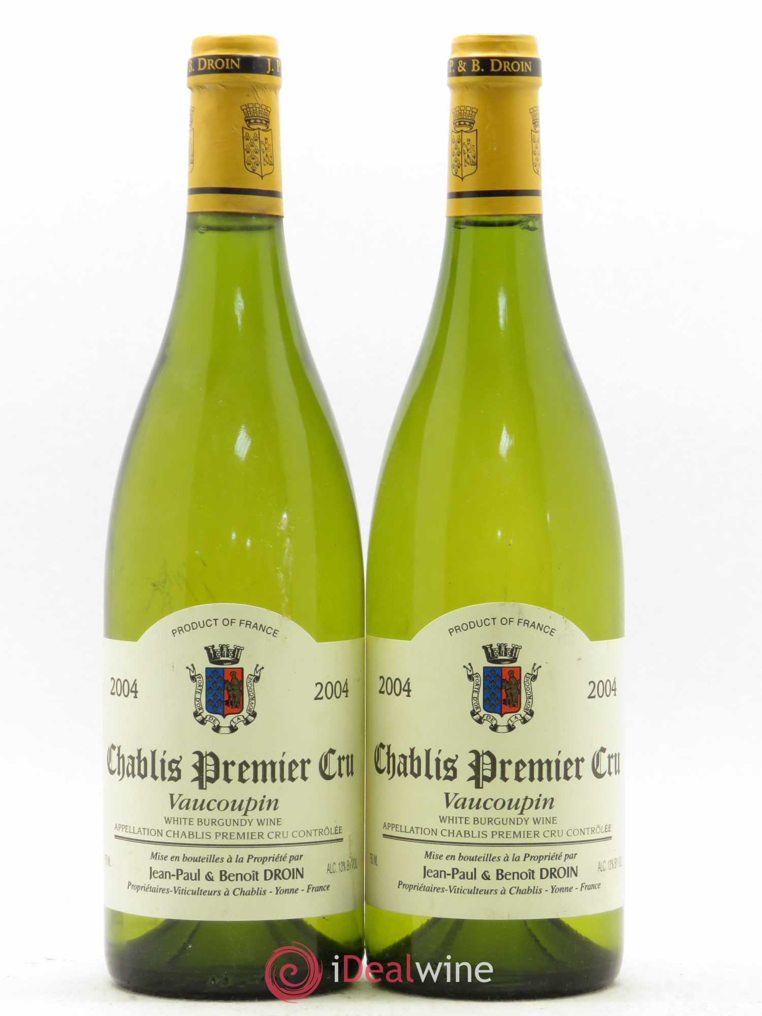 Chablis 1er Cru Vaucoupin Domaine Droin 2004 - Posten von 2 Flaschen - 0