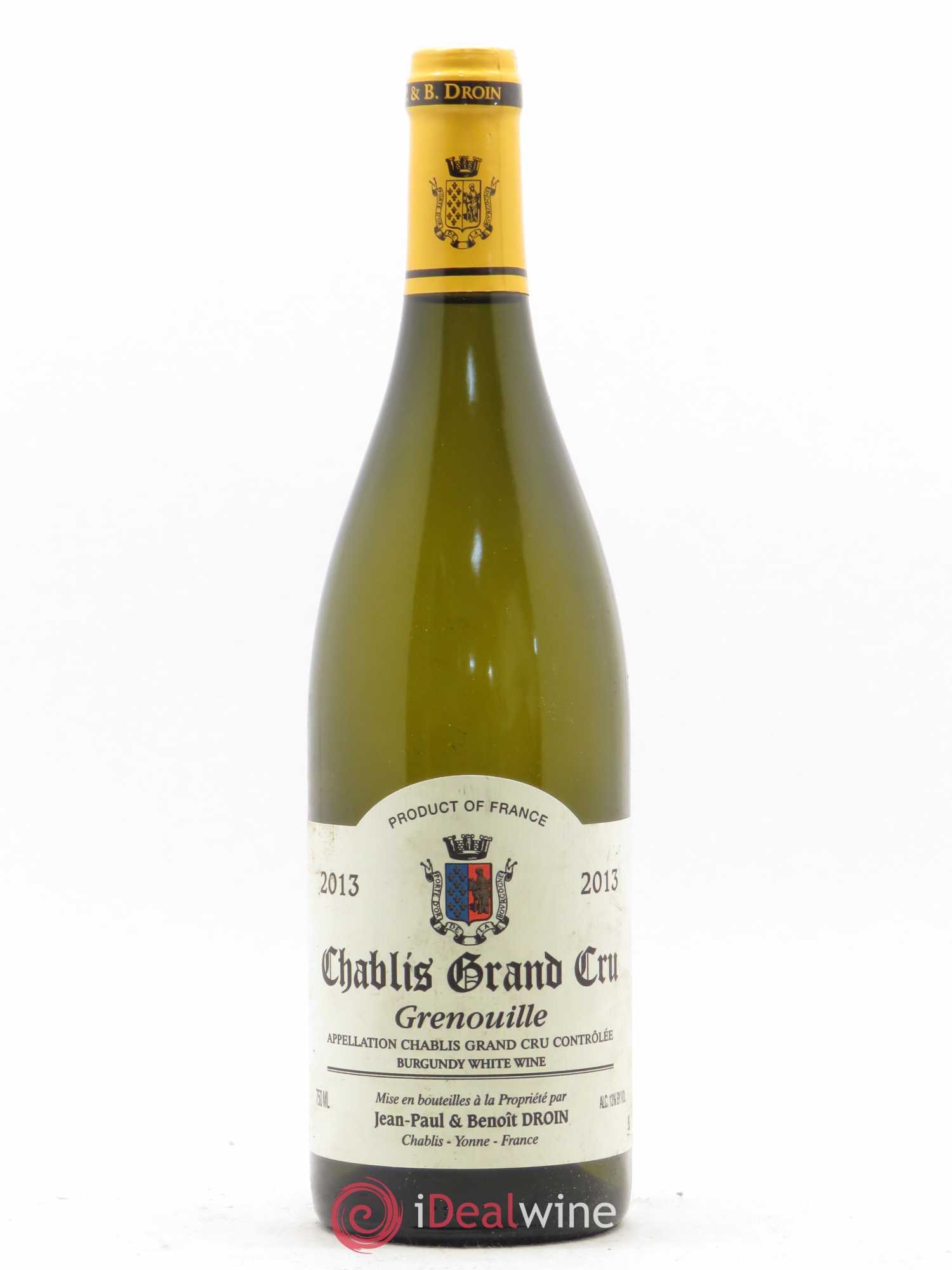 Chablis Grand Cru Grenouilles Jean-Paul & Benoît Droin (Domaine) 2013 - Lot de 1 bouteille - 0