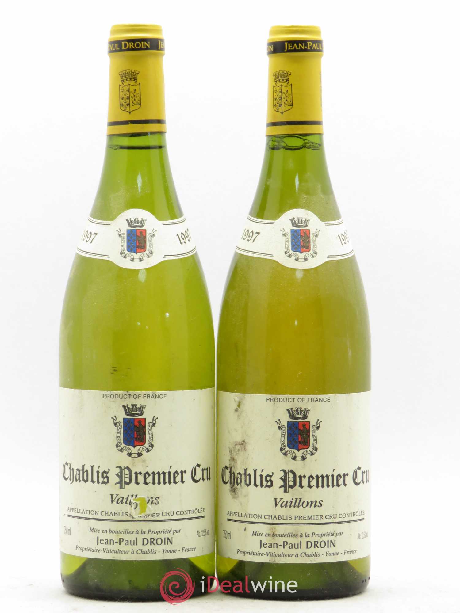 Chablis 1er Cru Vaillons Jean-Paul & Benoît Droin (Domaine) 1997 - Lot de 2 bouteilles - 0