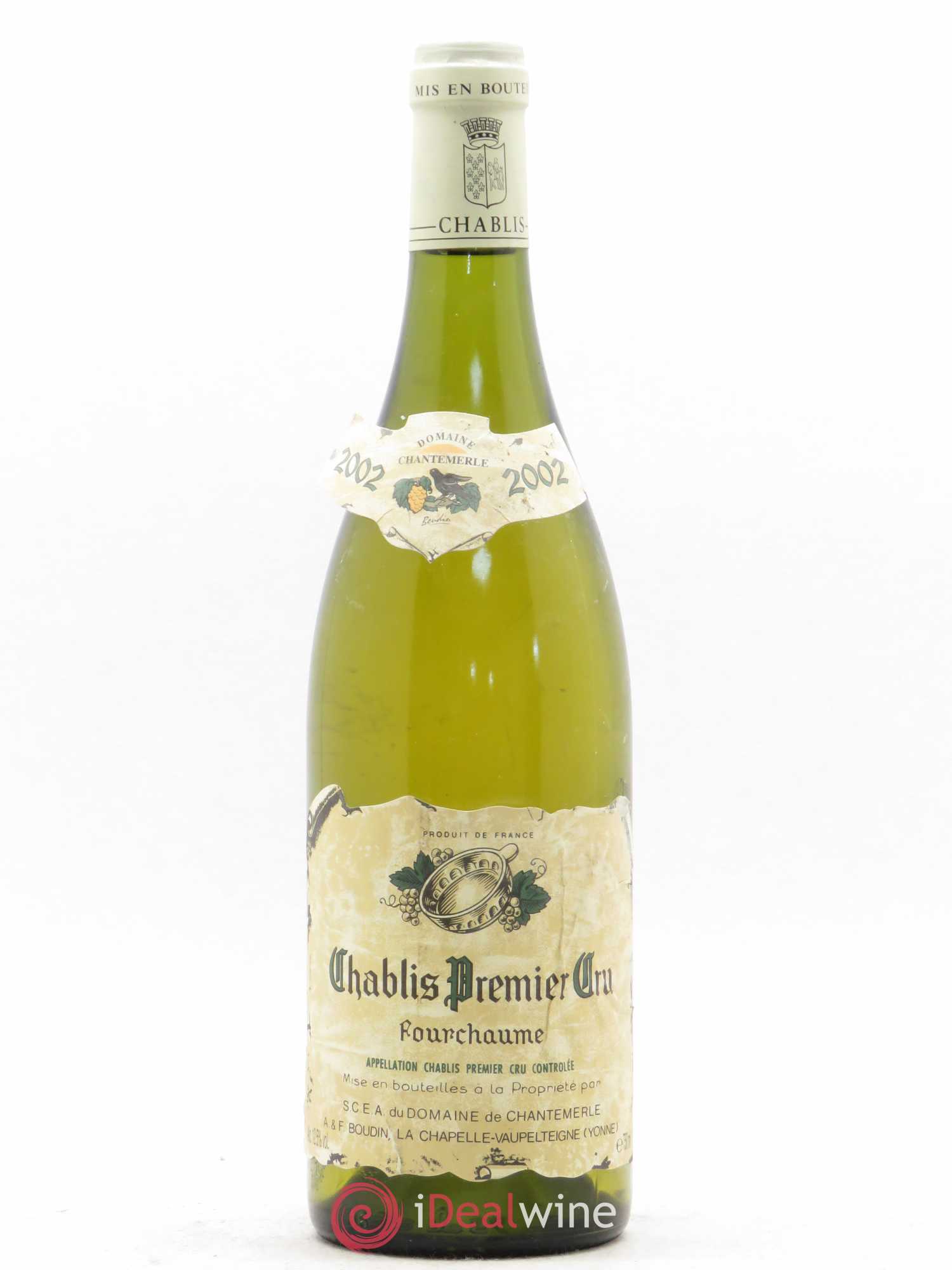 Chablis 1er Cru Fourchaume Chantemerle (Domaine de) 2002 - Lot de 1 bouteille - 0