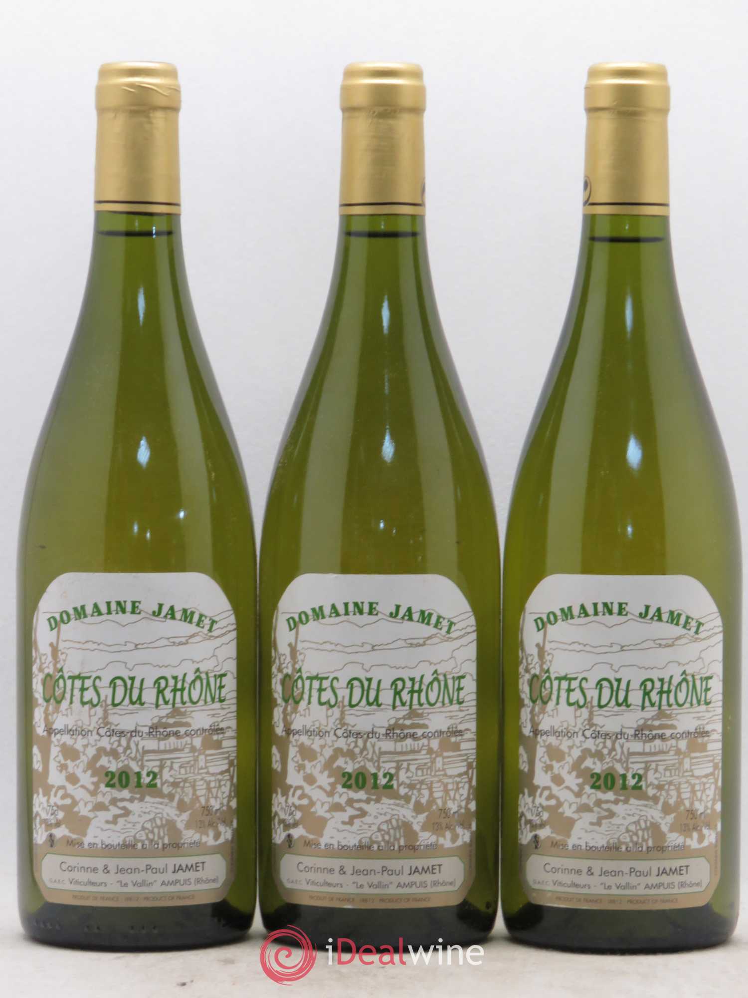 Côtes-du-Rhône Domaine Jamet 2012 - Lot de 3 bouteilles - 0