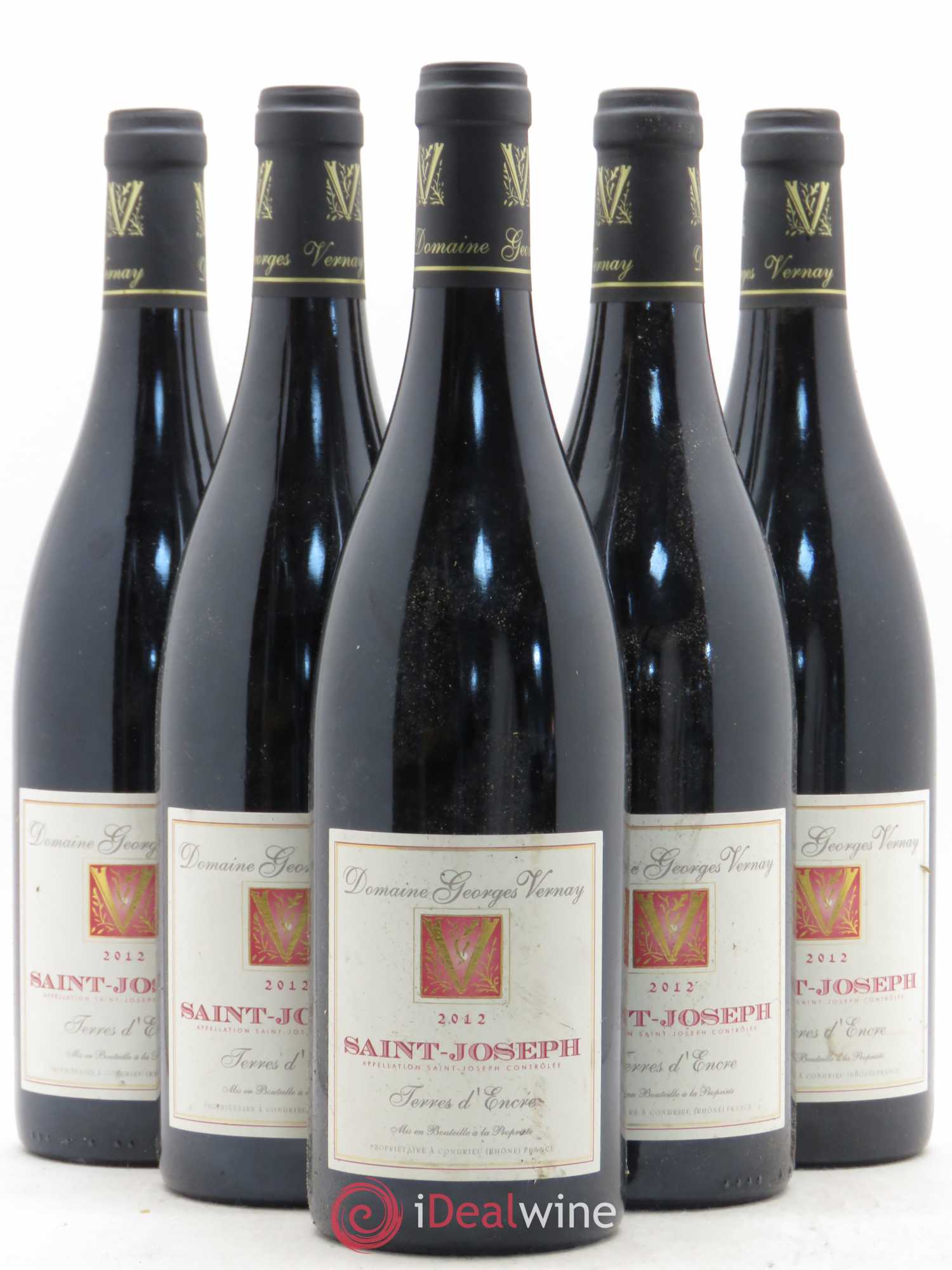 Saint-Joseph Terres d'Encre Georges Vernay 2012 - Lot de 5 bouteilles - 0