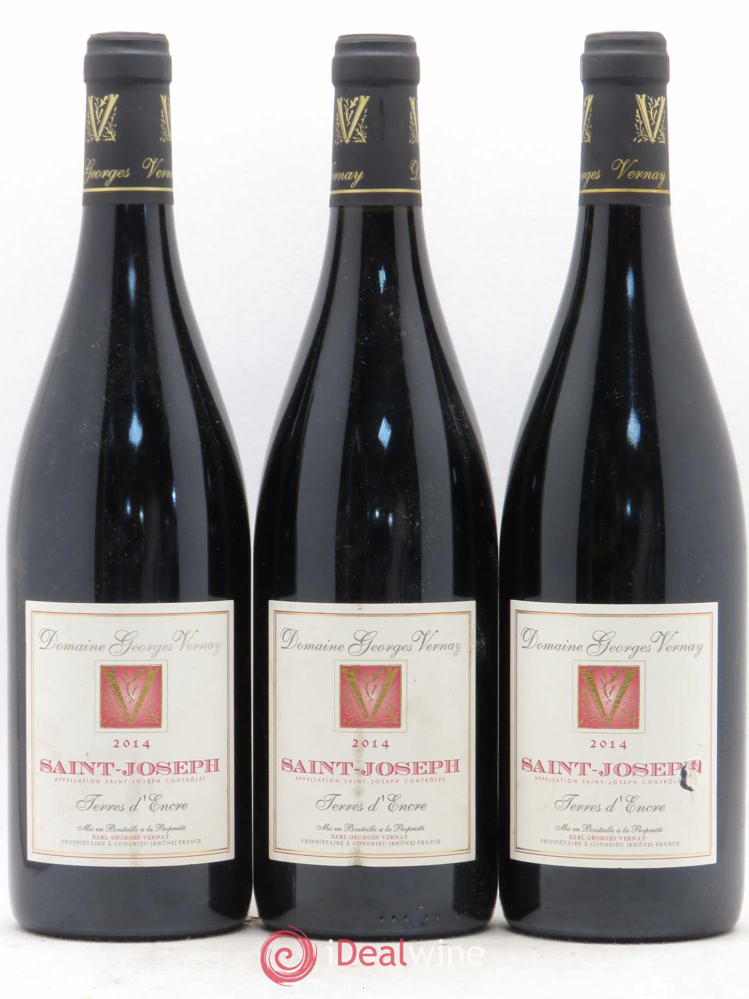 Saint-Joseph Terres d'Encre Georges Vernay 2014 - Lot de 3 bouteilles - 0