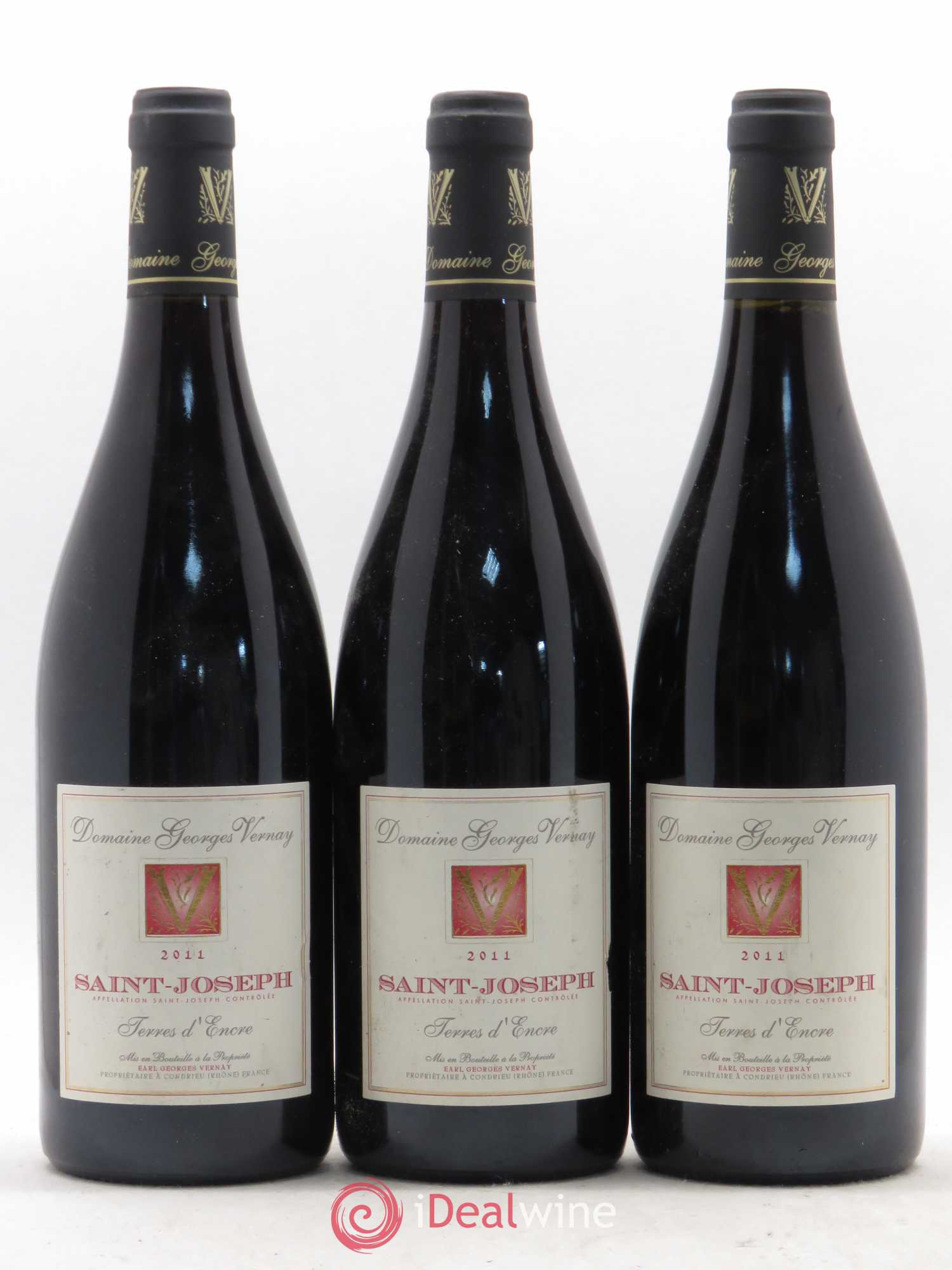 Saint-Joseph Terres d'Encre Georges Vernay 2011 - Lot de 3 bouteilles - 0