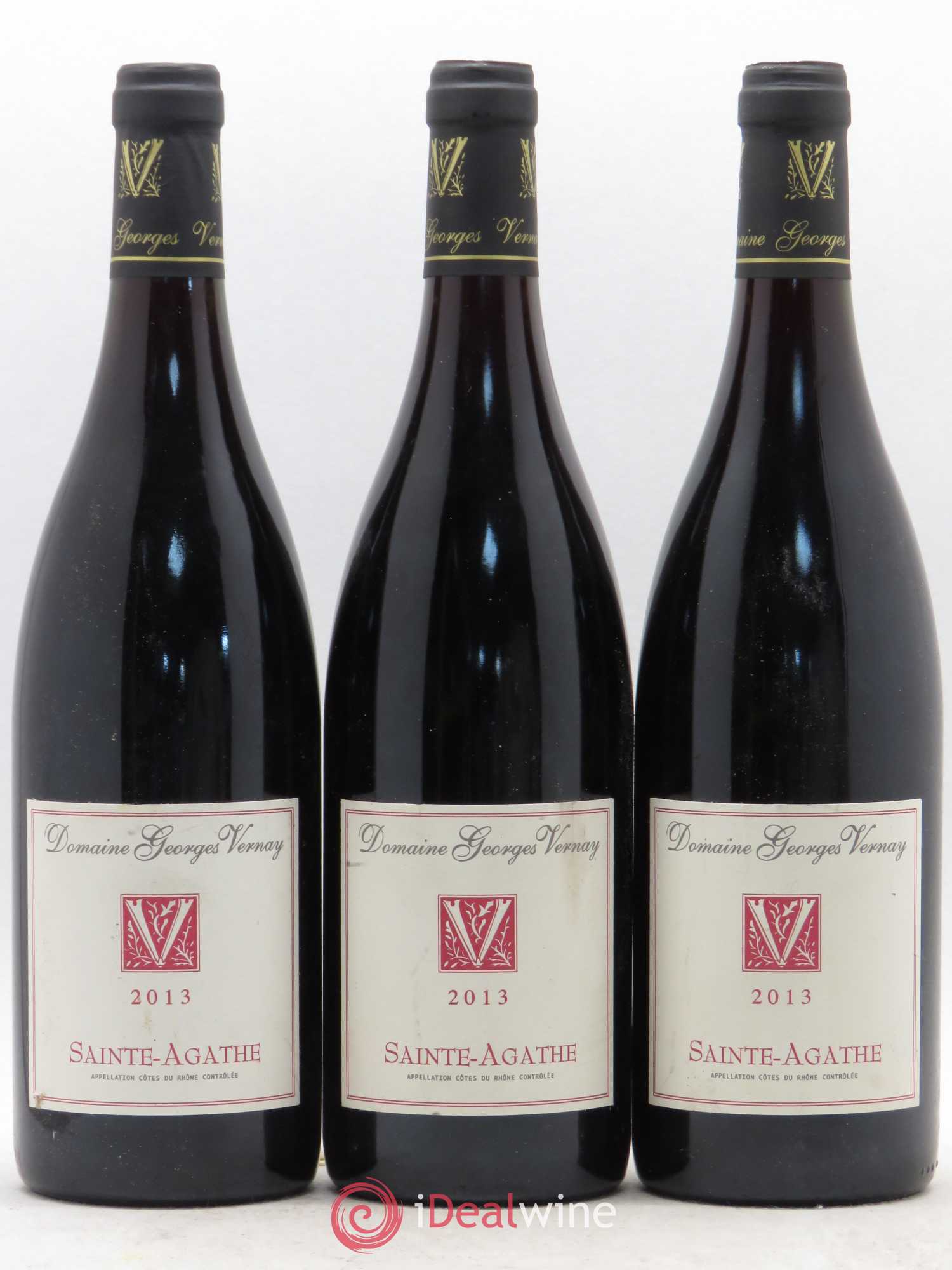 Côtes-du-Rhône Sainte-Agathe Georges Vernay 2013 - Lot de 3 bouteilles - 0