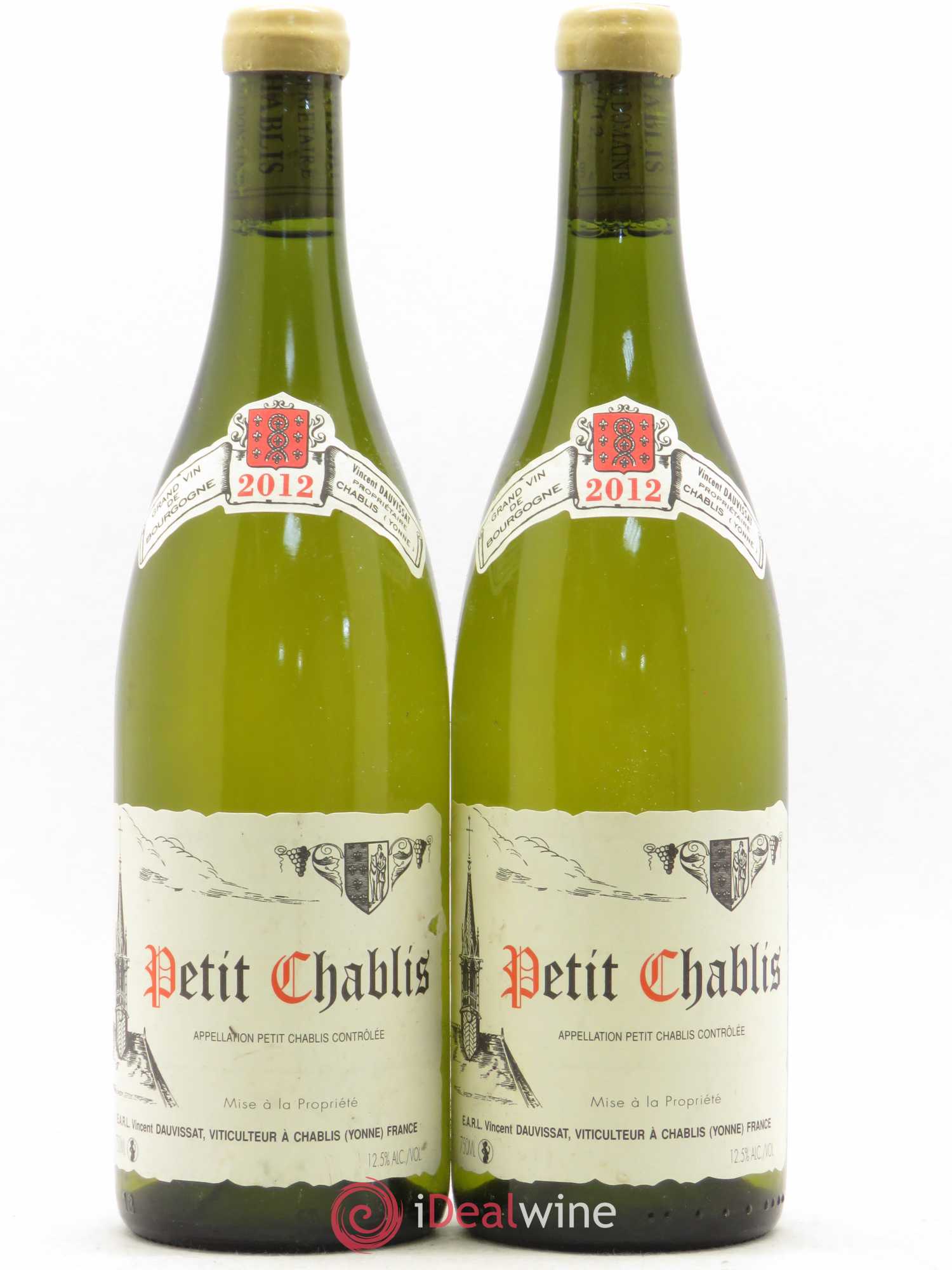 Petit Chablis René et Vincent Dauvissat 2012 - Posten von 2 Flaschen - 0
