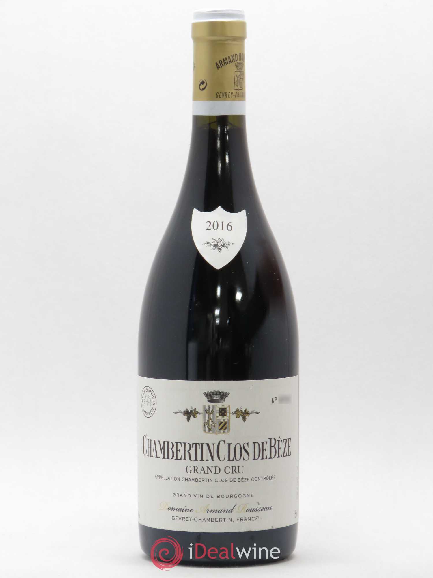 Chambertin Clos de Bèze Grand Cru Armand Rousseau (Domaine) 2016 - Lot de 1 bouteille - 0