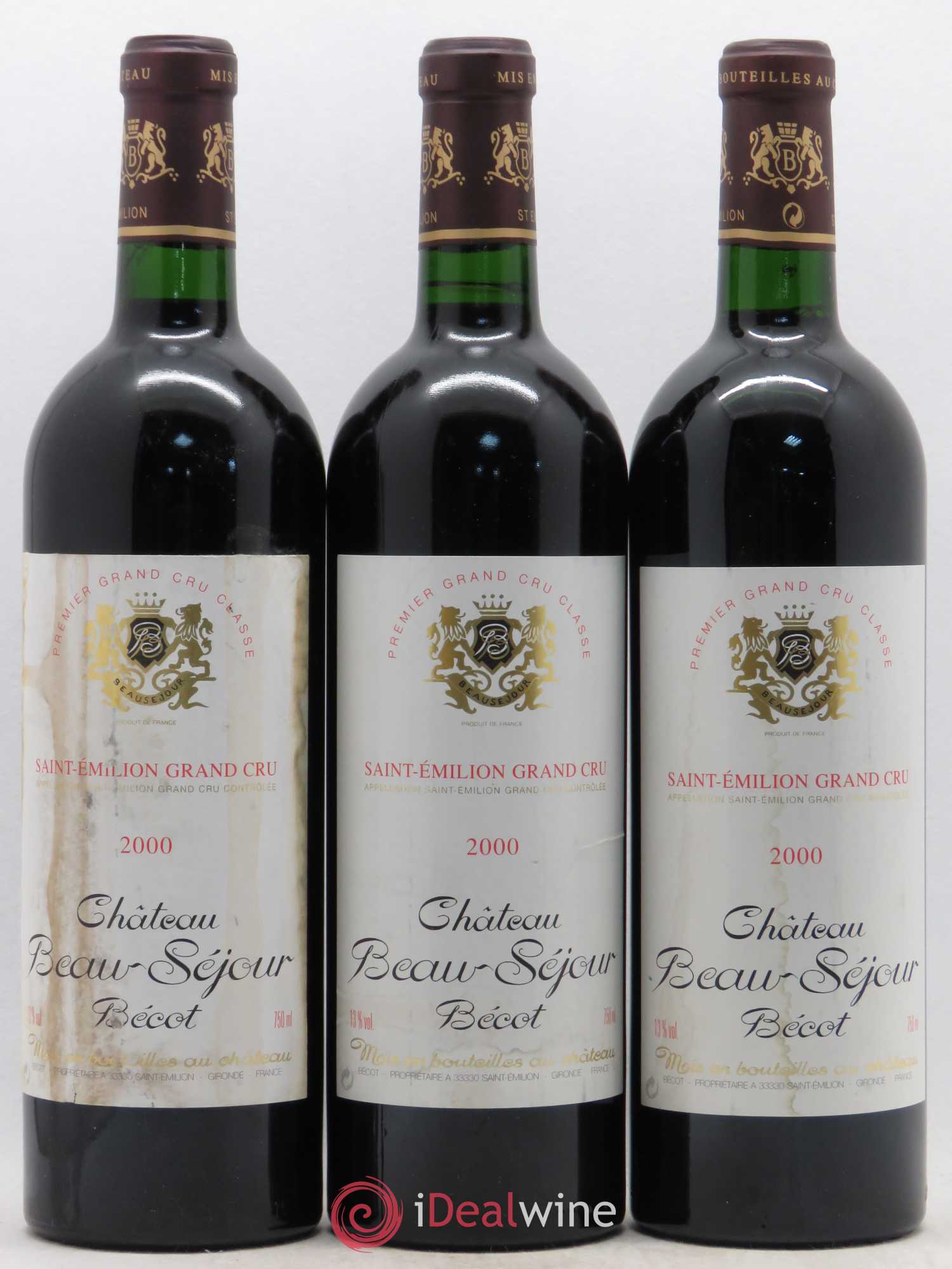Château Beau-Séjour Bécot 1er Grand Cru Classé B 2000 - Lot de 6 bouteilles - 2