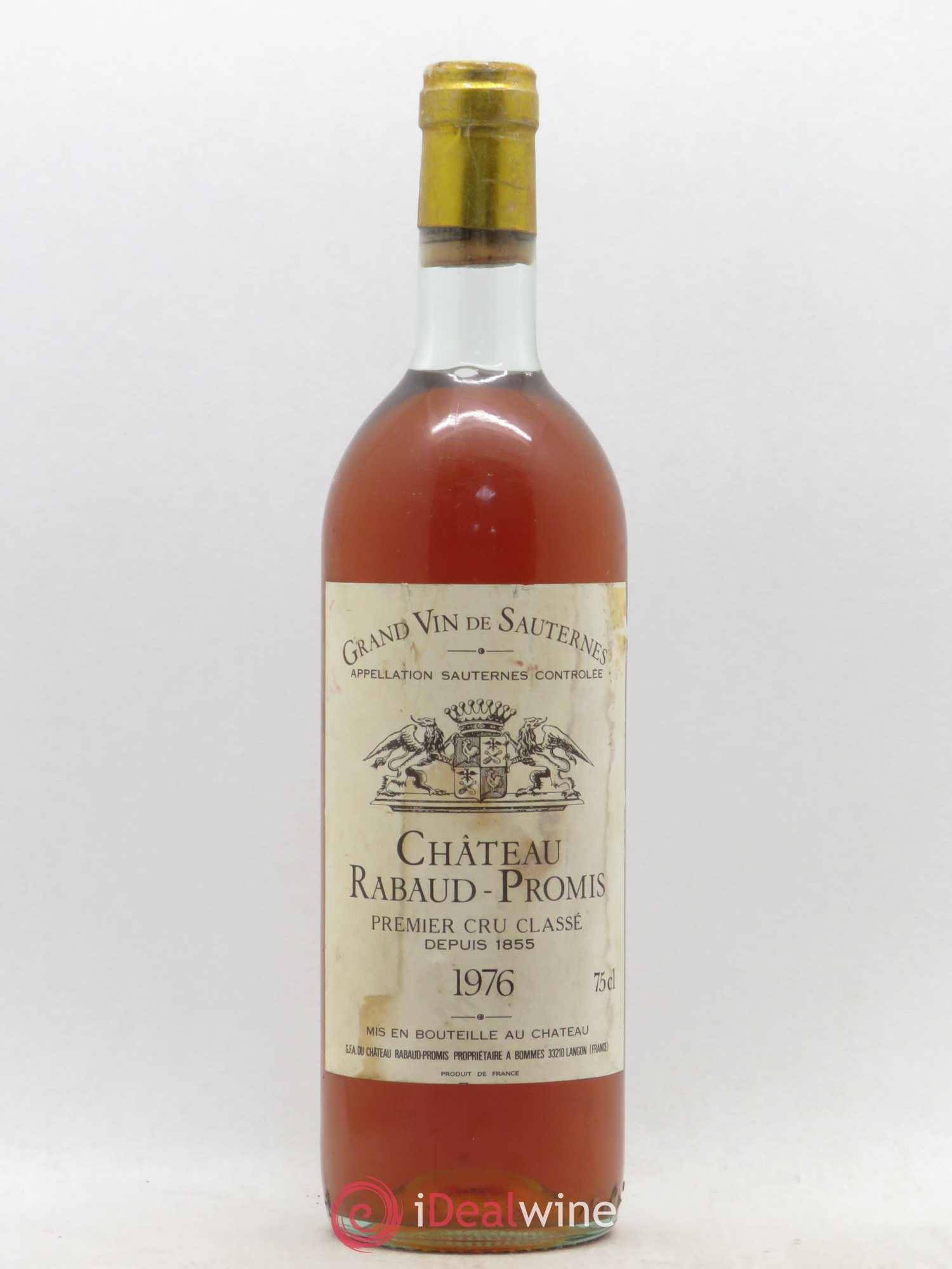Château Rabaud Promis 1er Grand Cru Classé 1976 - Posten von 1 Flasche - 0