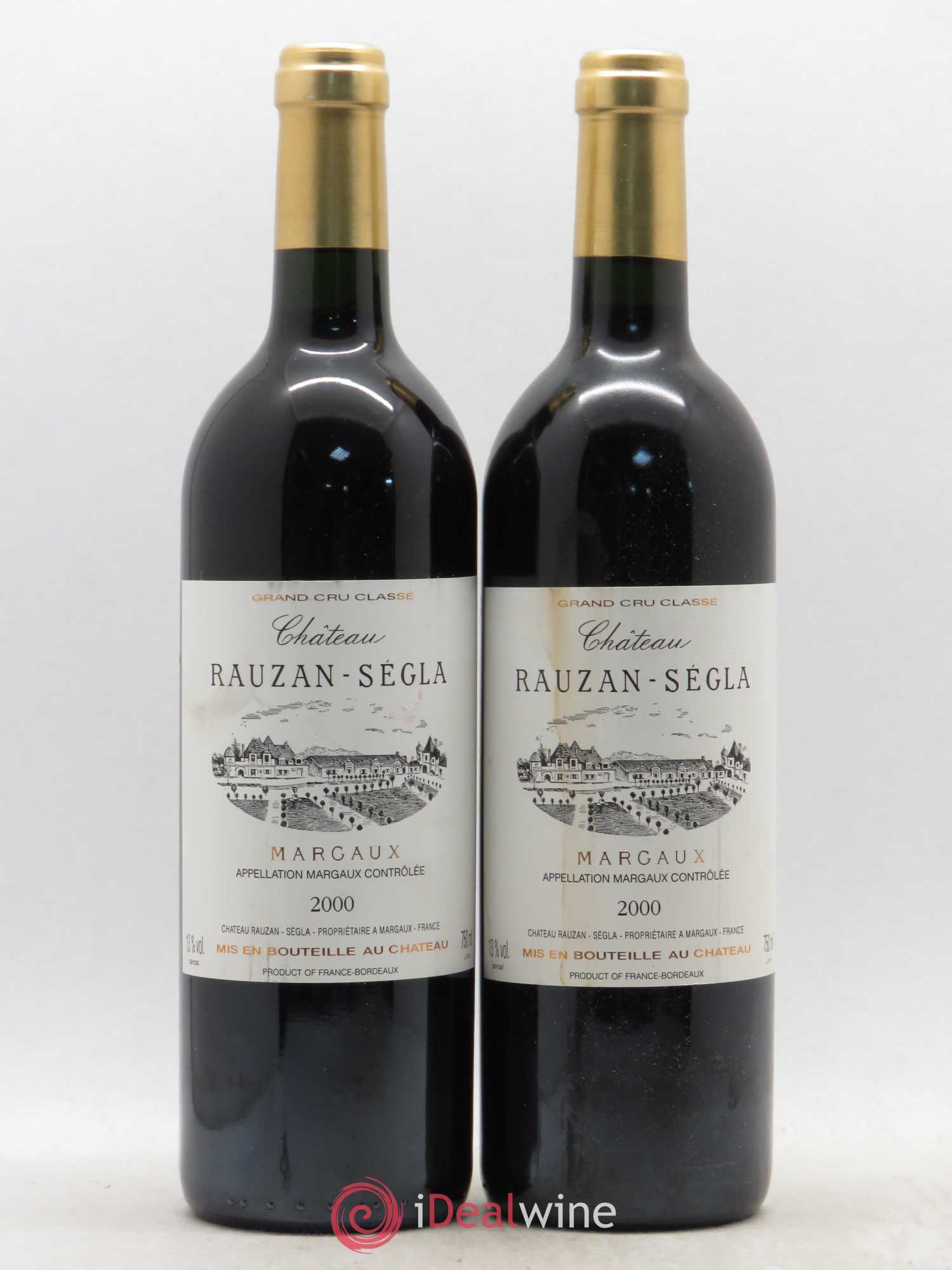 Château Rauzan Ségla Grand Cru Classé 2000 - Lot de 2 bouteilles - 0