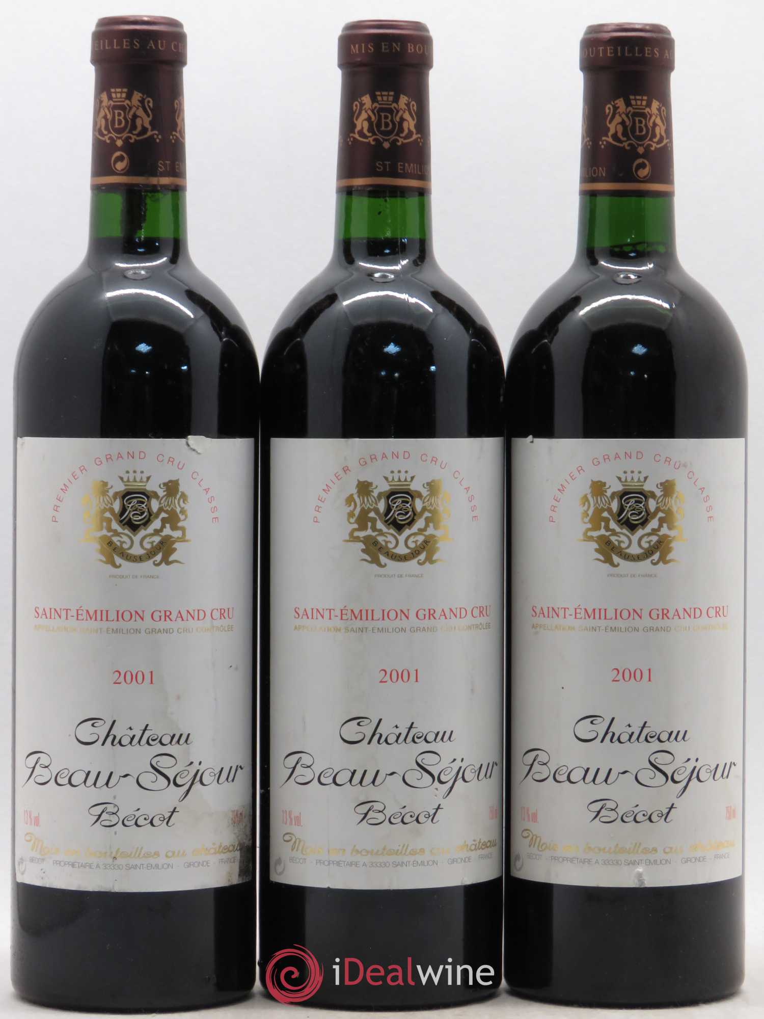 Château Beau-Séjour Bécot 1er Grand Cru Classé B (sans prix de réserve) 2001 - Lot de 6 bouteilles - 2