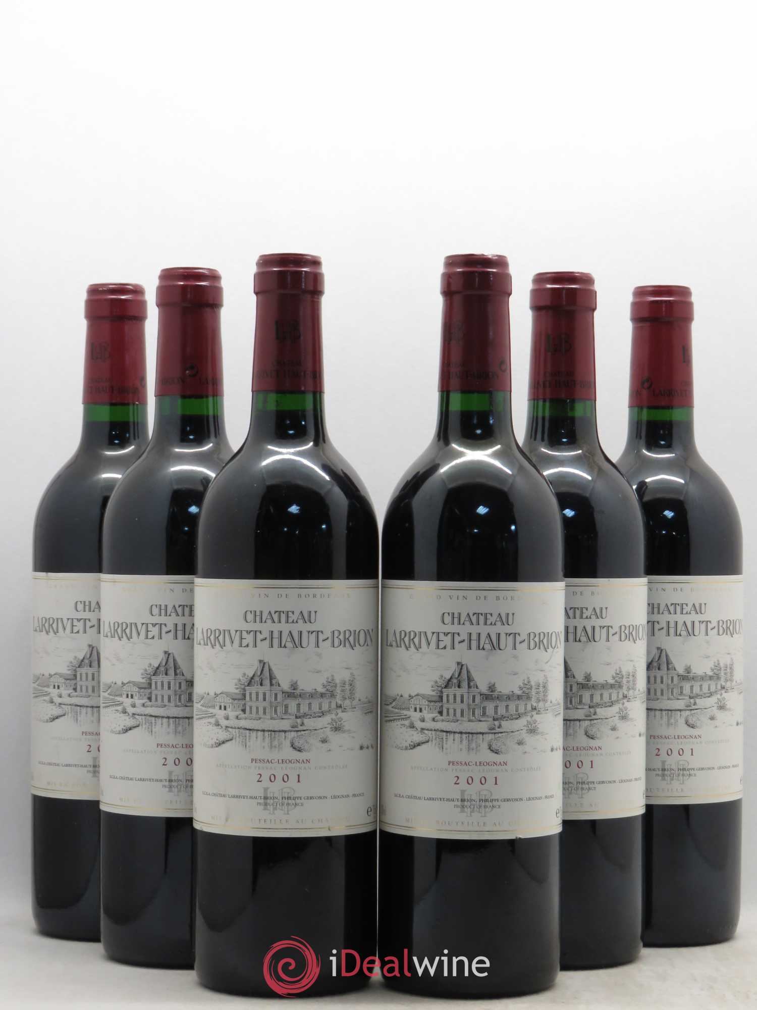 Château Larrivet Haut-Brion 2001 - Lot de 6 bouteilles - 0