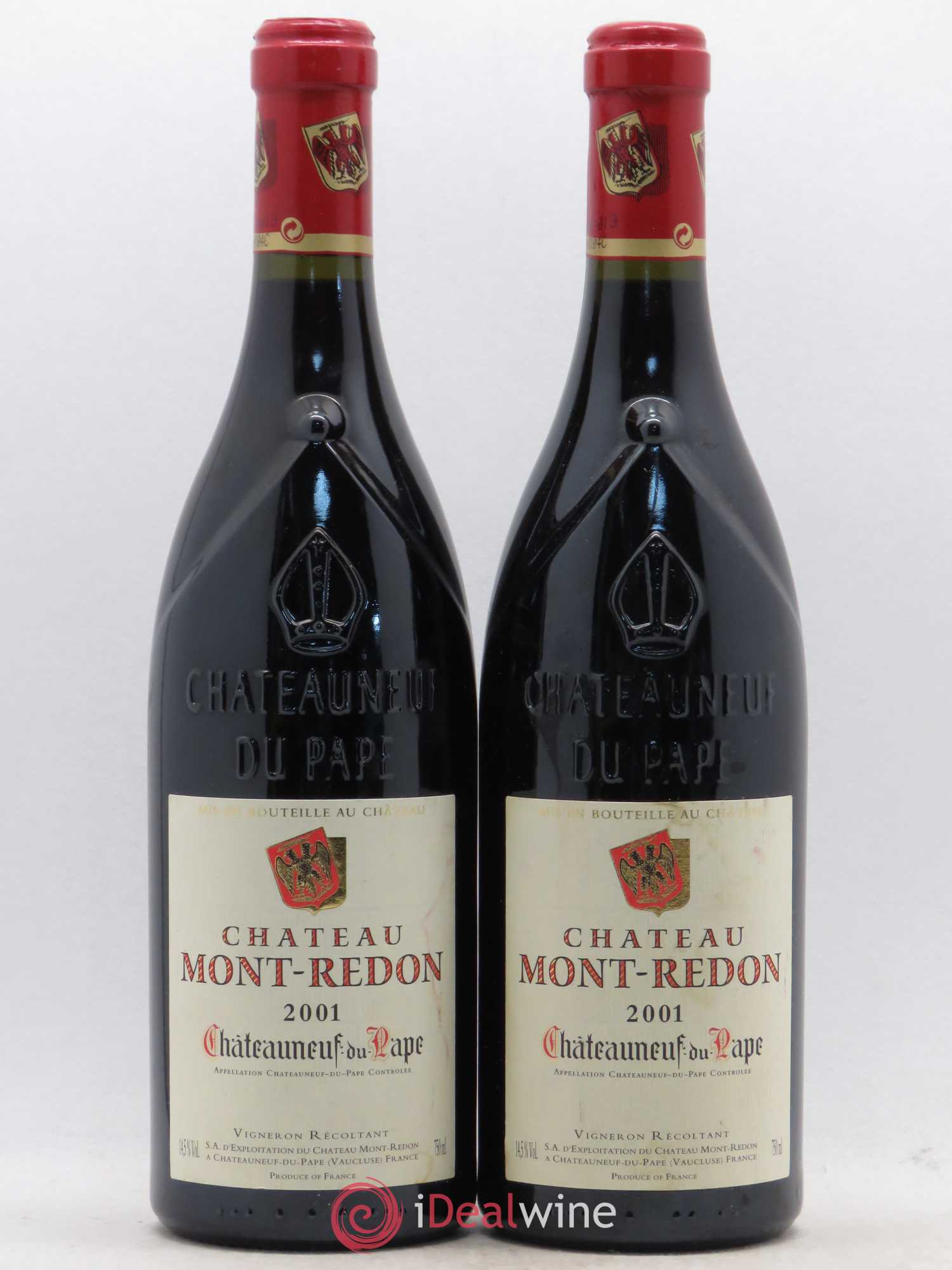 Châteauneuf-du-Pape Château Mont-Redon Famille Abeille-Fabre (sans prix de réserve) 2001 - Lot de 2 bouteilles - 0