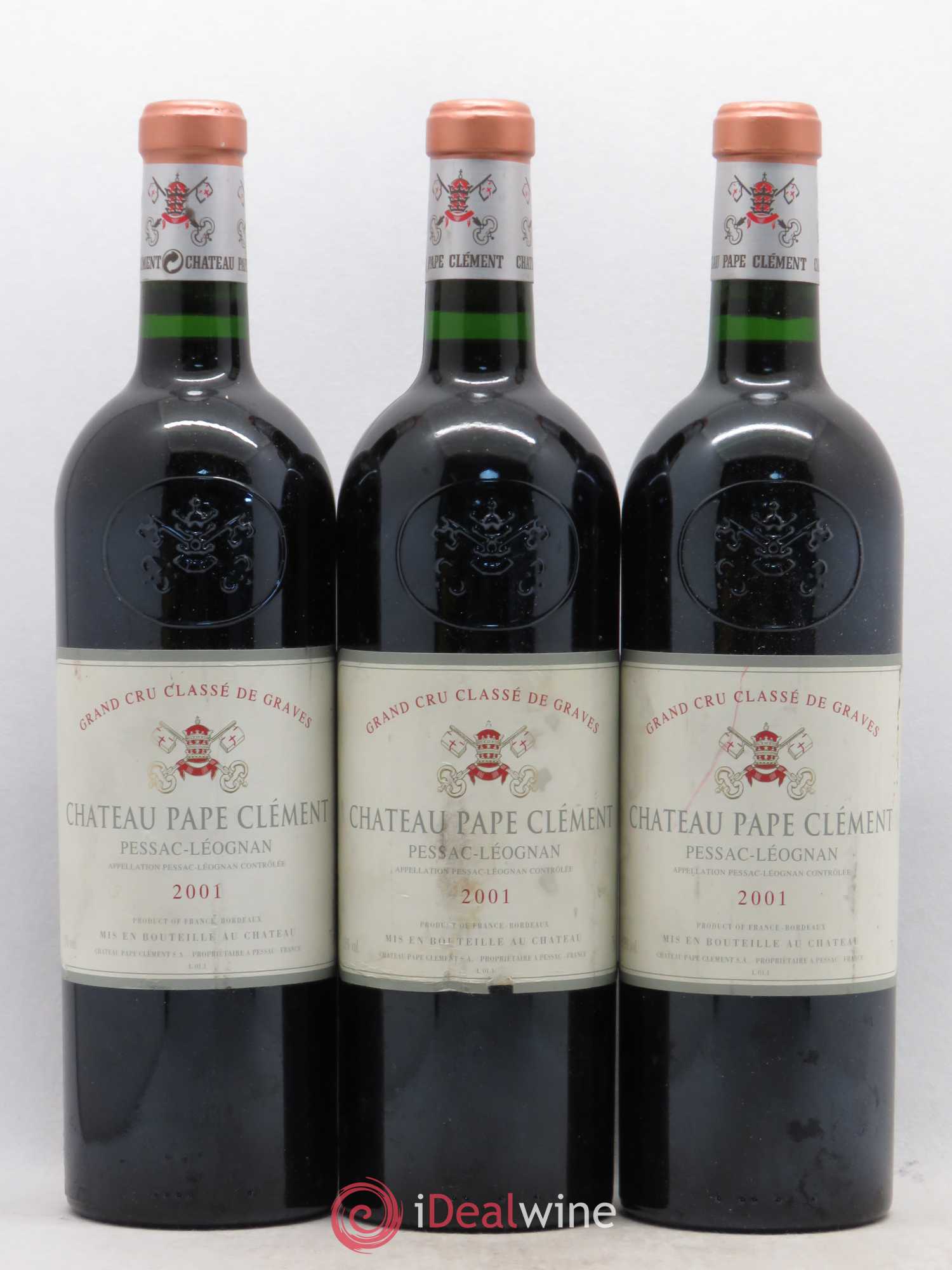 Château Pape Clément Cru Classé de Graves 2001 - Lot de 5 bouteilles - 1