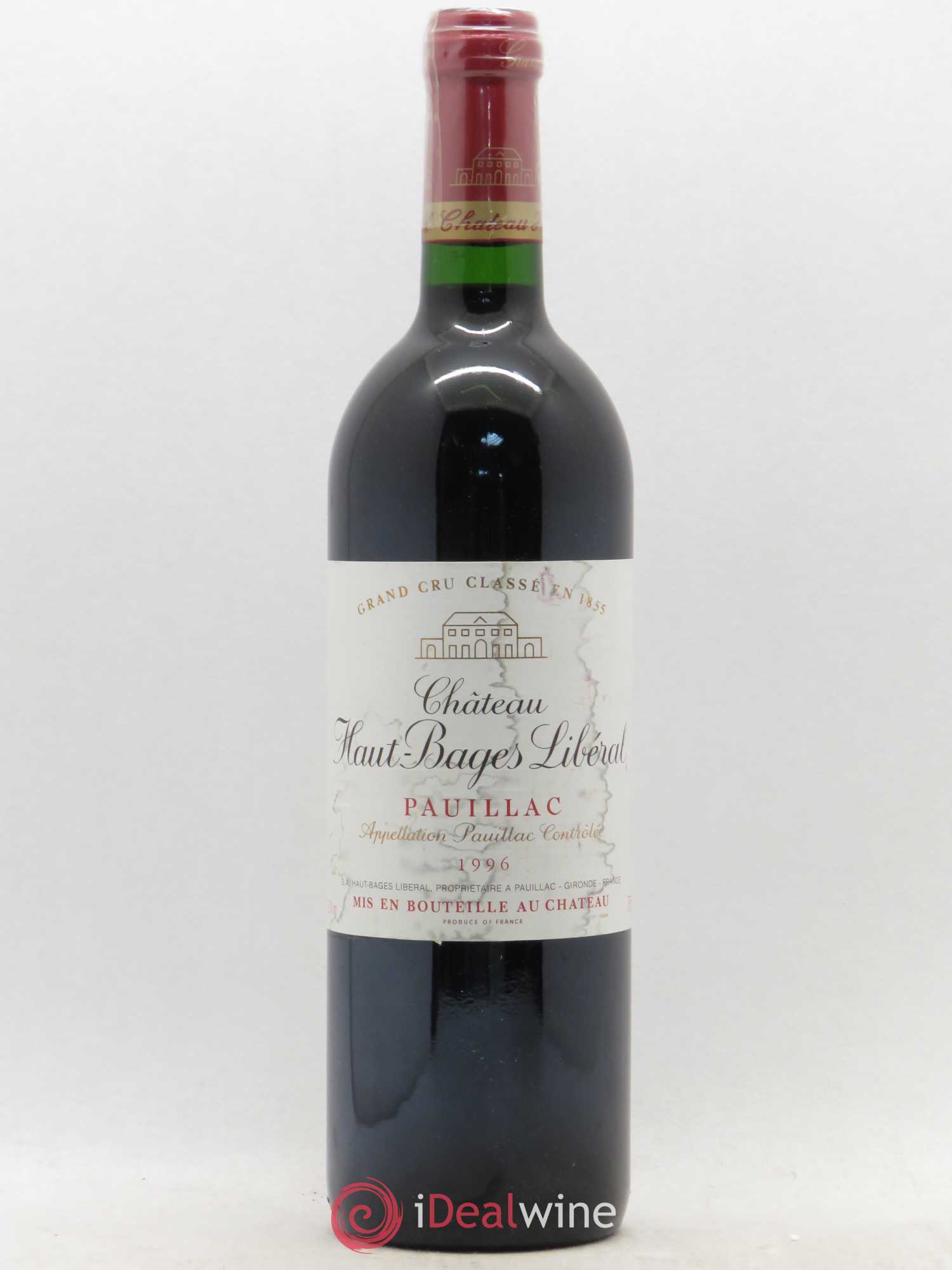 Château Haut Bages Libéral 5ème Grand Cru Classé 1996 - Lot de 1 bouteille - 0