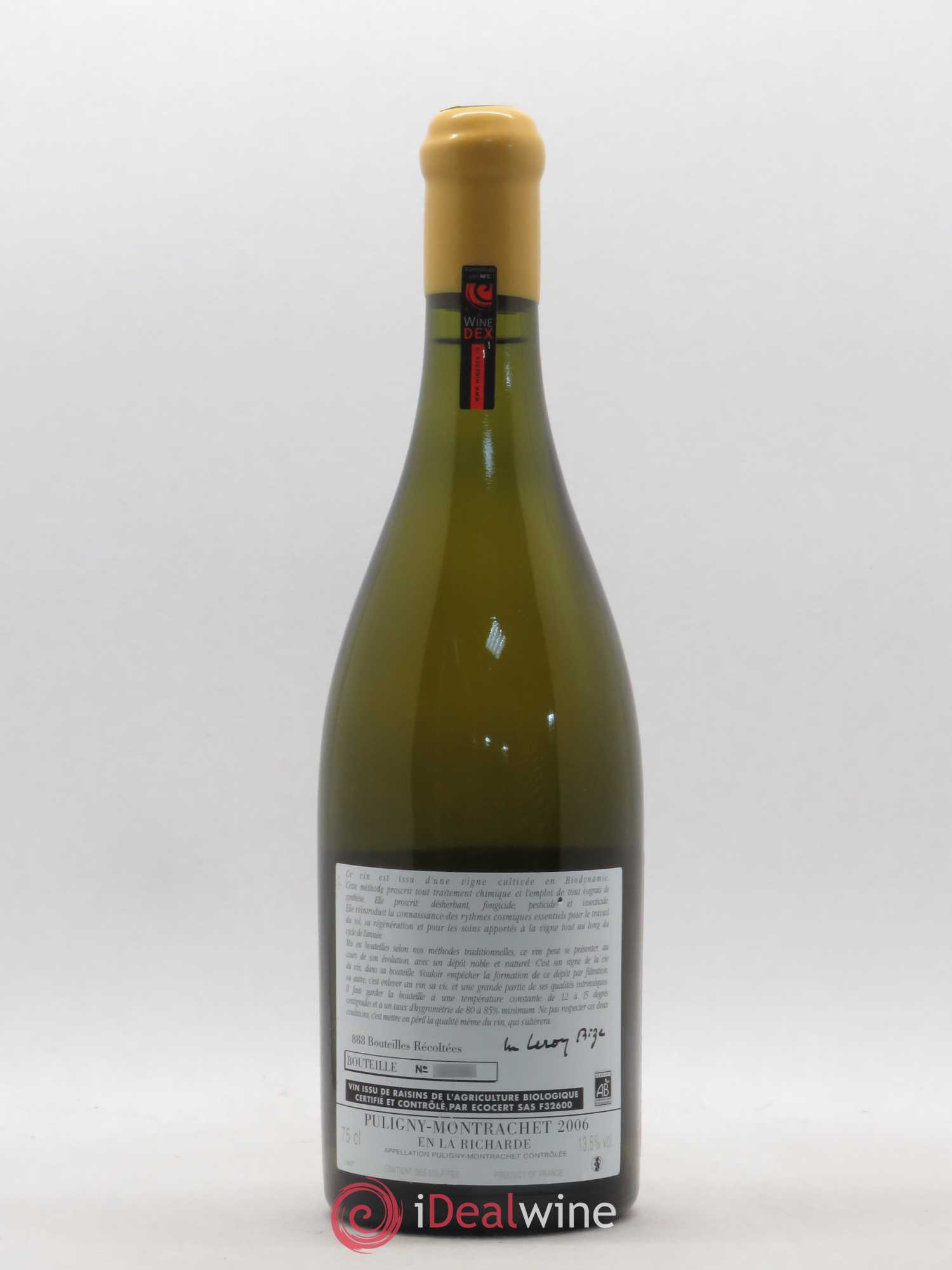 Puligny-Montrachet En La Richarde d'Auvenay (Domaine) 2006 - Lot of 1 bottle - 1