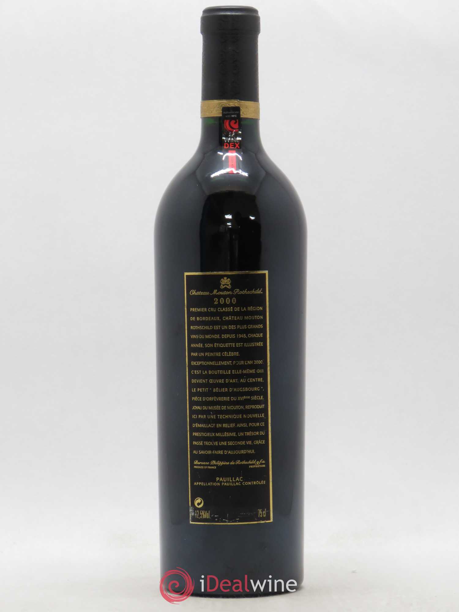 Château Mouton Rothschild 1er Grand Cru Classé 2000 - Lot de 1 bouteille - 1