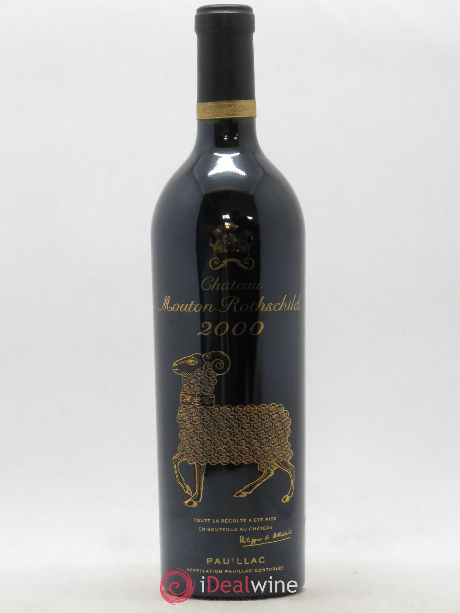 Château Mouton Rothschild 1er Grand Cru Classé 2000 - Lot de 1 bouteille - 0