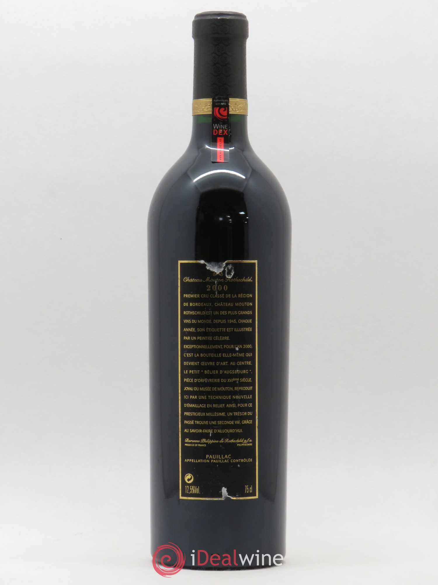 Château Mouton Rothschild 1er Grand Cru Classé 2000 - Lot de 1 bouteille - 1