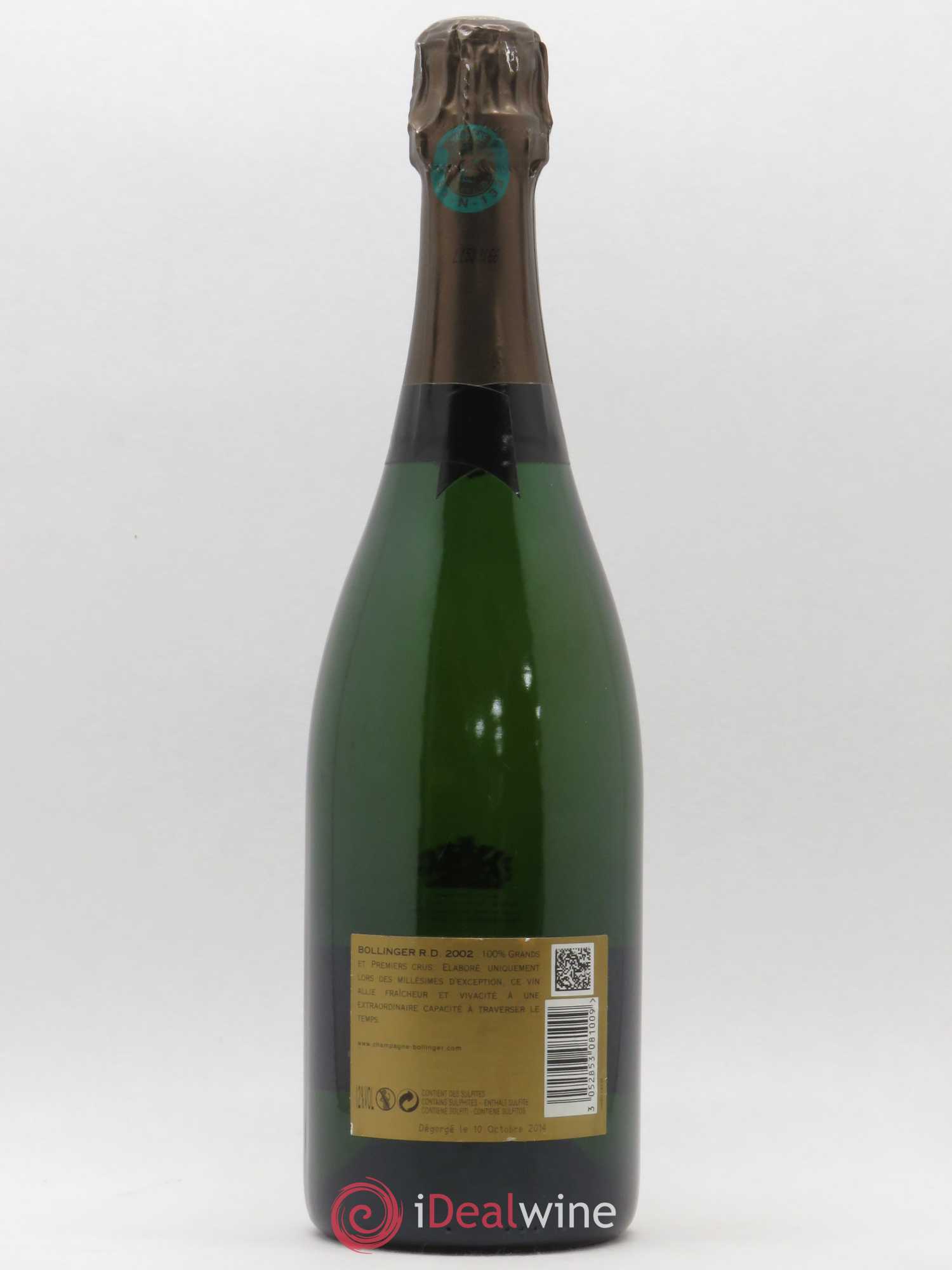 R.D. Extra-Brut Bollinger 2002 - Lot de 1 bouteille - 1