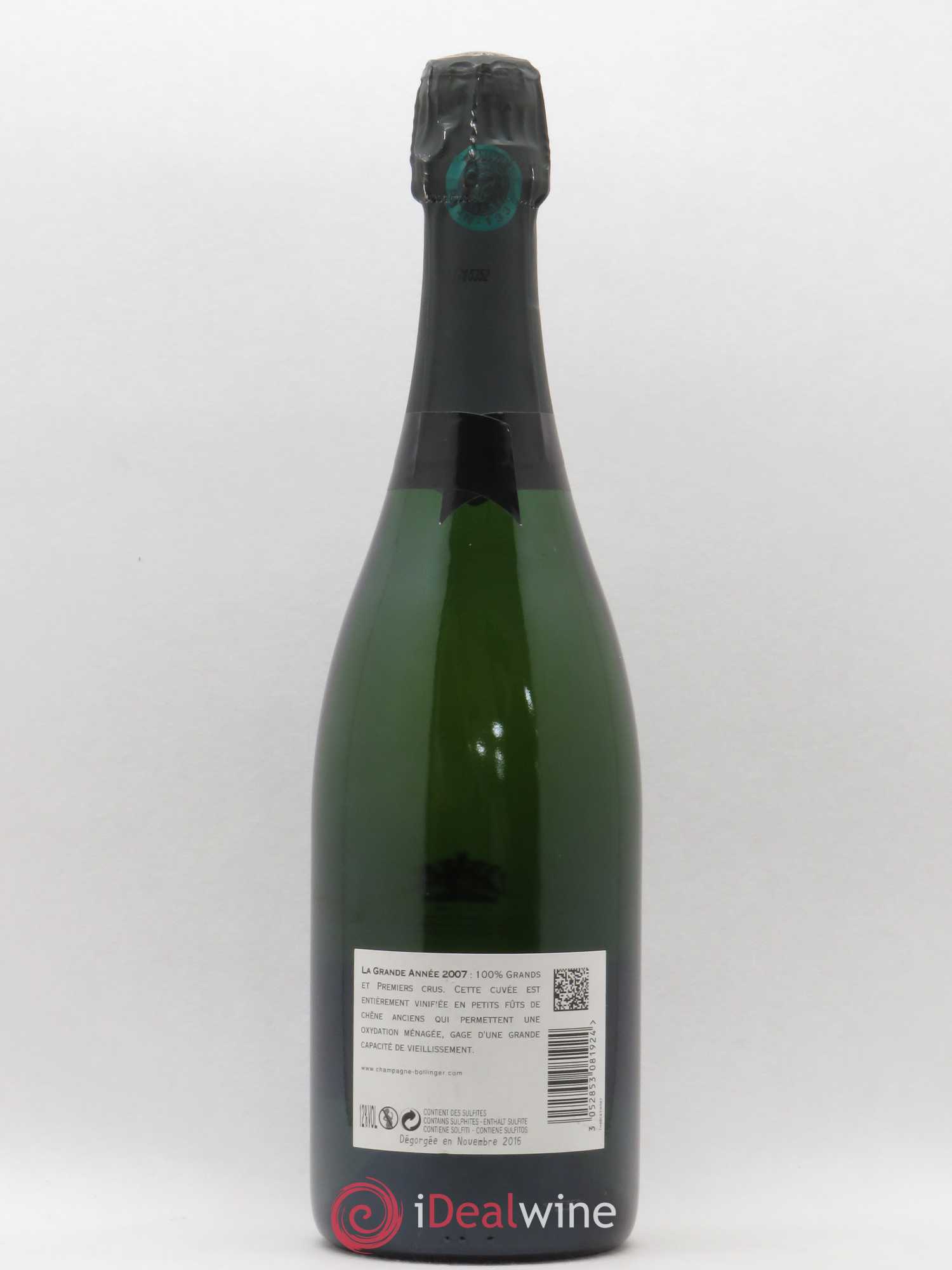 La Grande Année Brut Bollinger 2007 - Lot de 1 bouteille - 1
