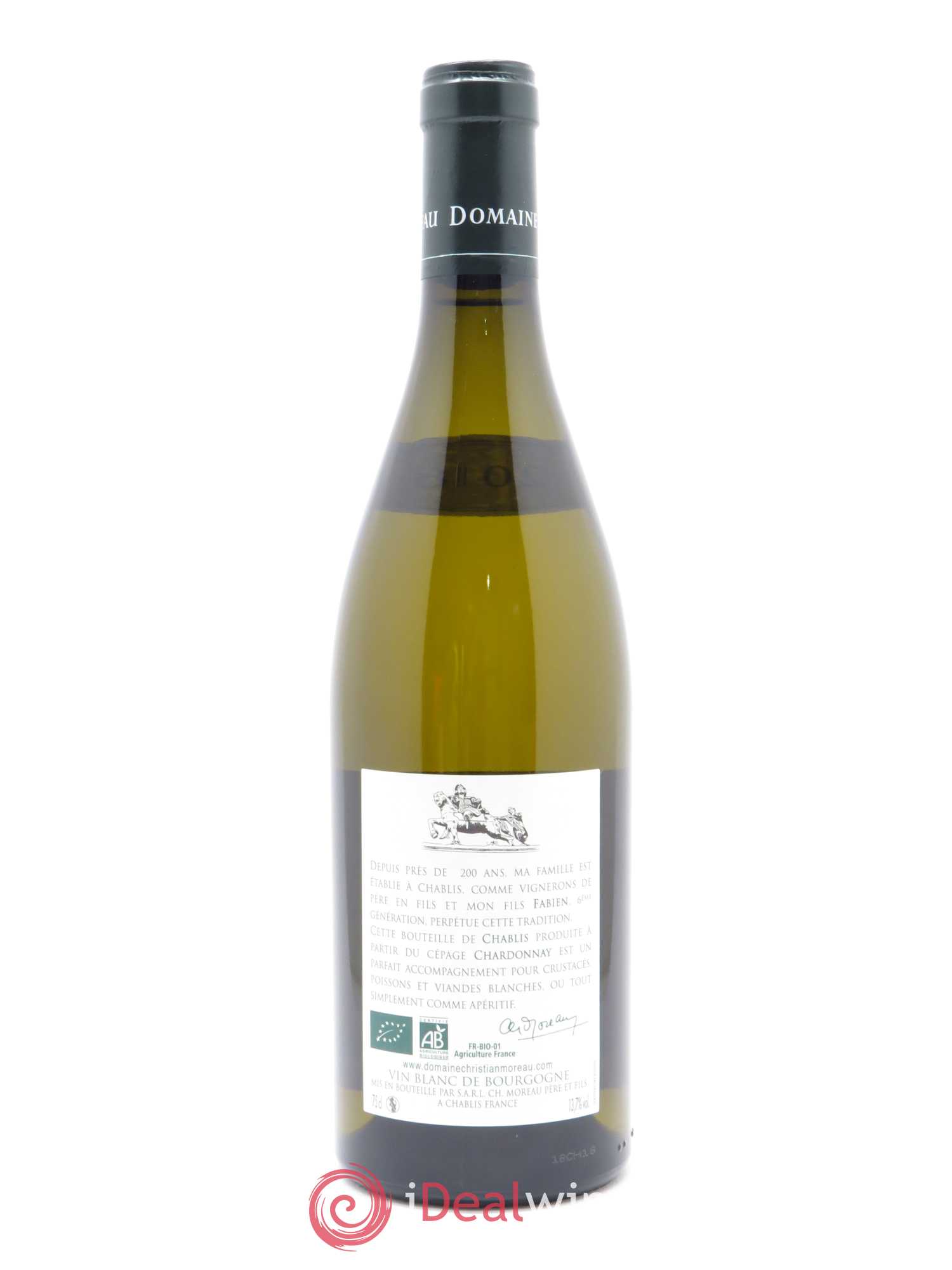 Chablis Christian Moreau 2018 - Lot de 1 bouteille - 1