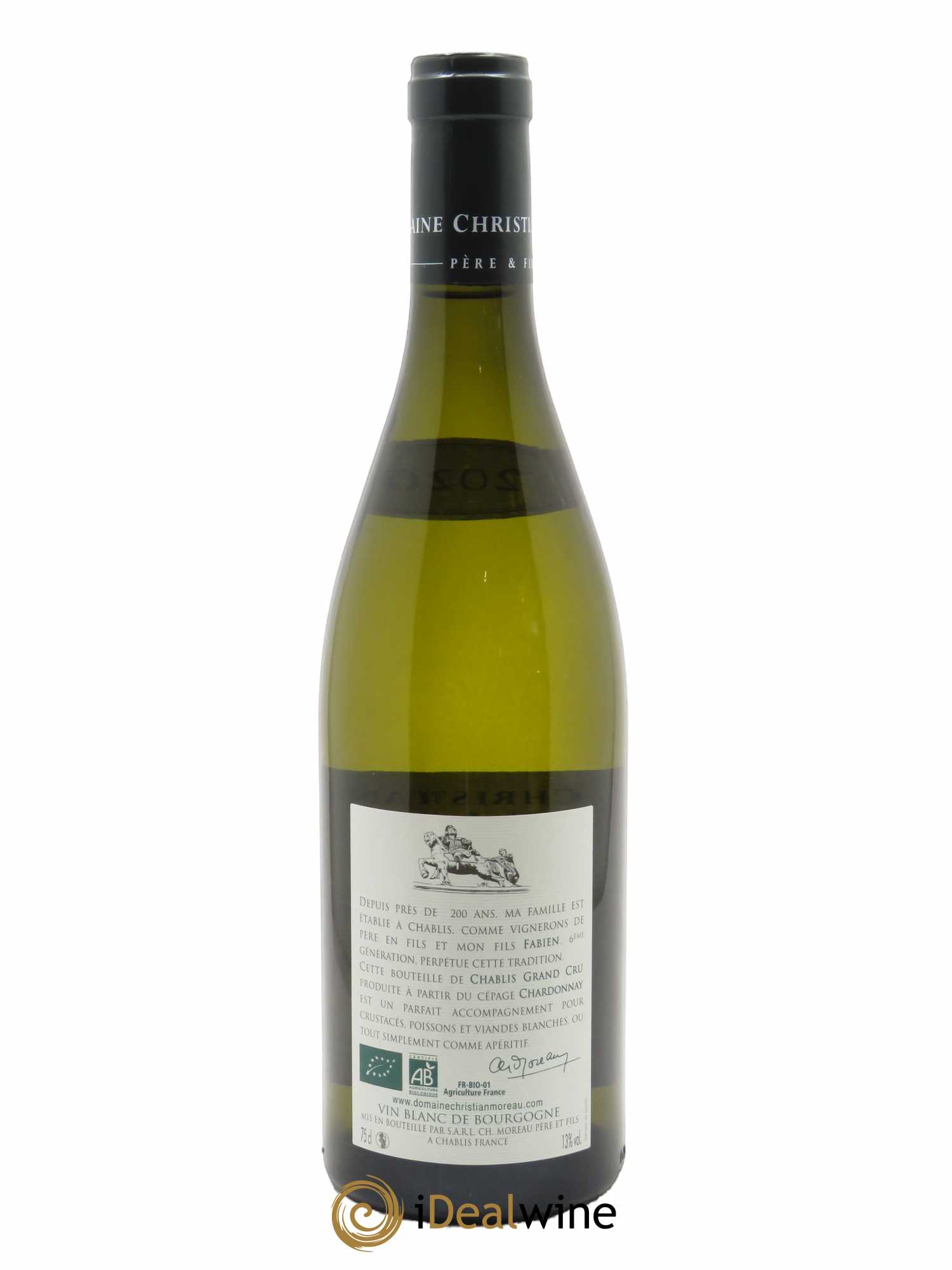 Chablis Grand Cru Les Clos Christian Moreau 2020 - Lot de 1 bouteille - 1