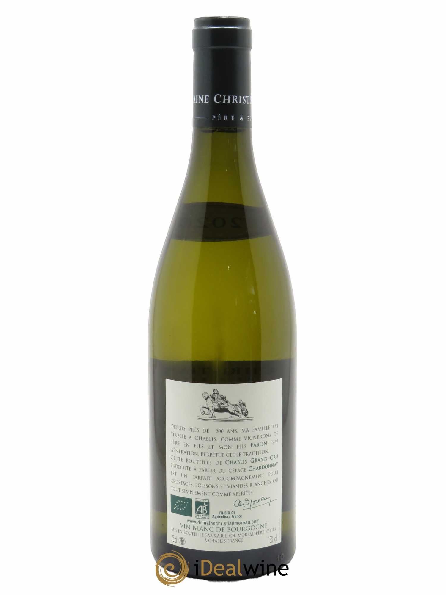 Chablis Grand Cru Les Clos, Clos des Hospices Christian Moreau 2020 - Lotto di 1 bottiglia - 1