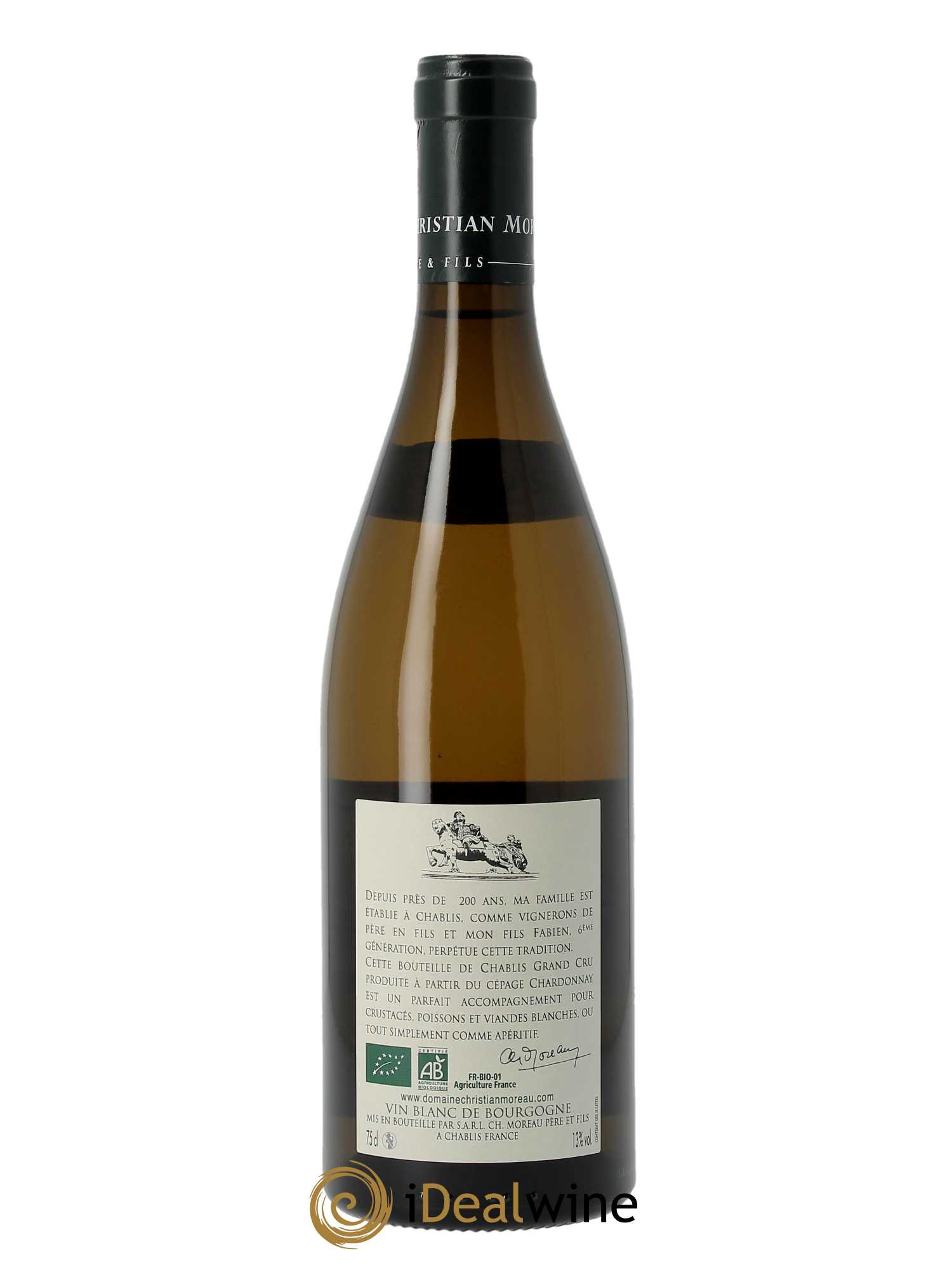 Chablis Grand Cru Les Clos Christian Moreau 2021 - Lot de 1 bouteille - 1