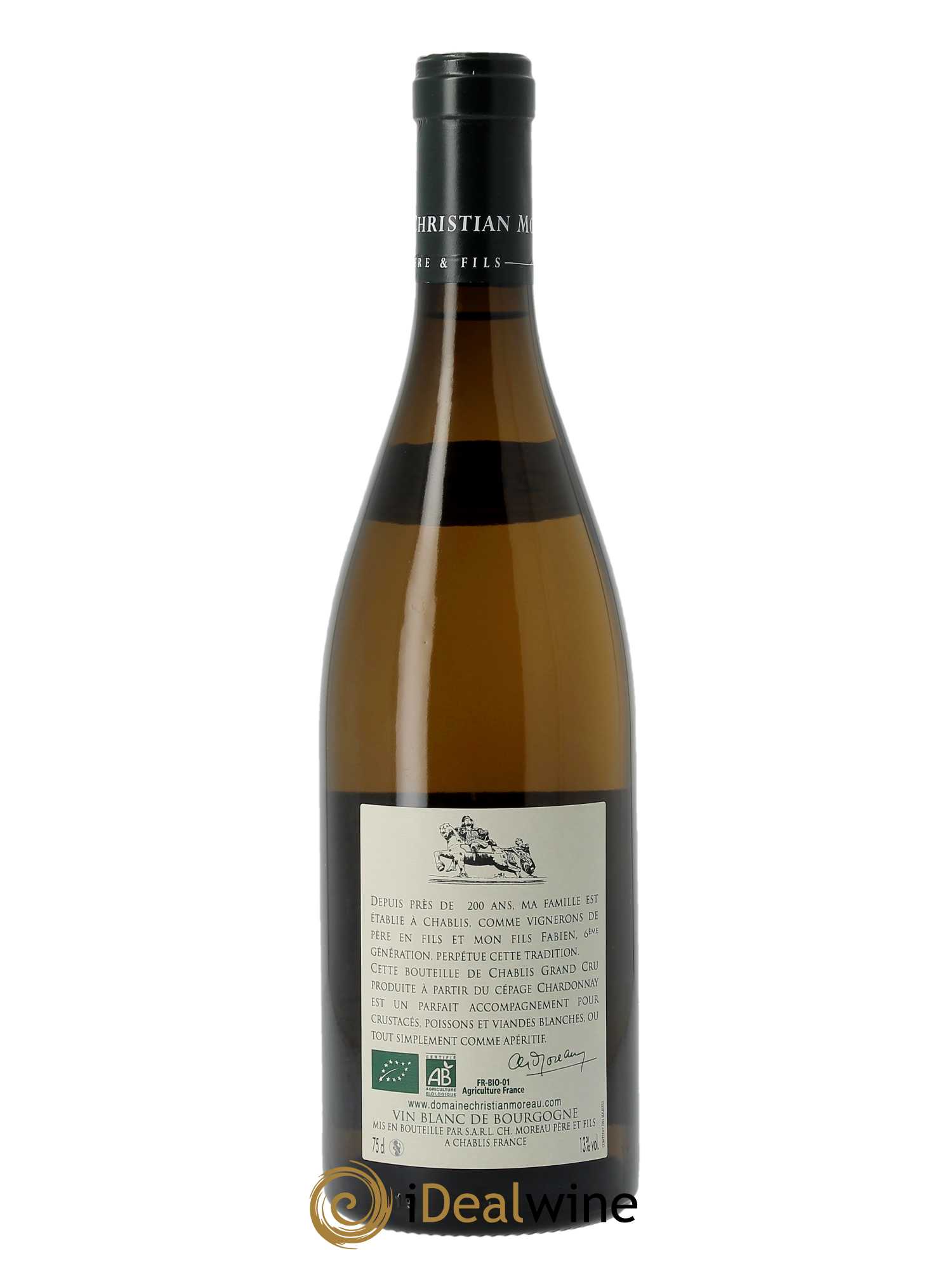 Chablis Grand Cru Vaudésir Christian Moreau 2021 - Lot de 1 bouteille - 1