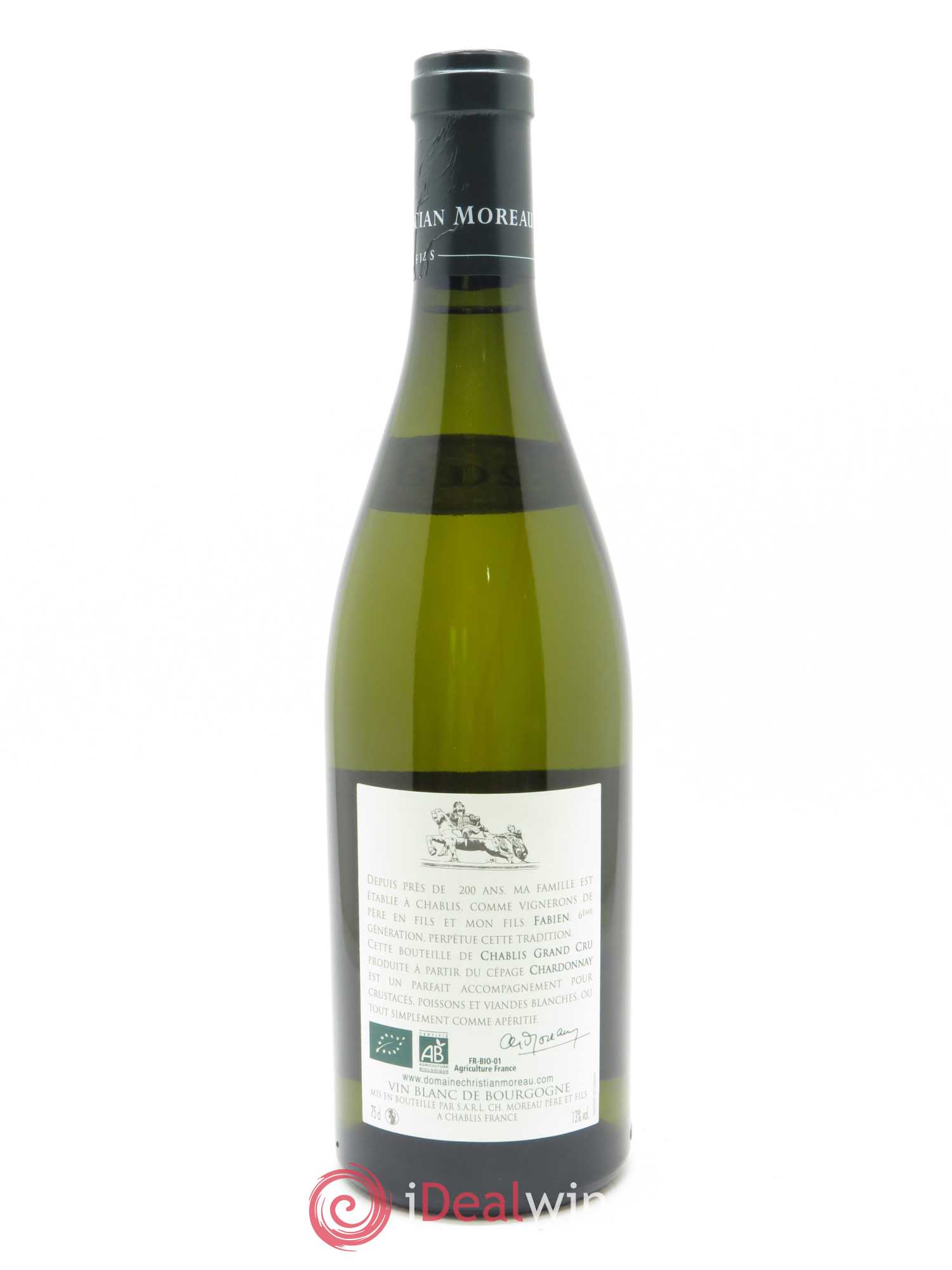 Chablis Grand Cru Valmur Christian Moreau 2018 - Lot de 1 bouteille - 1