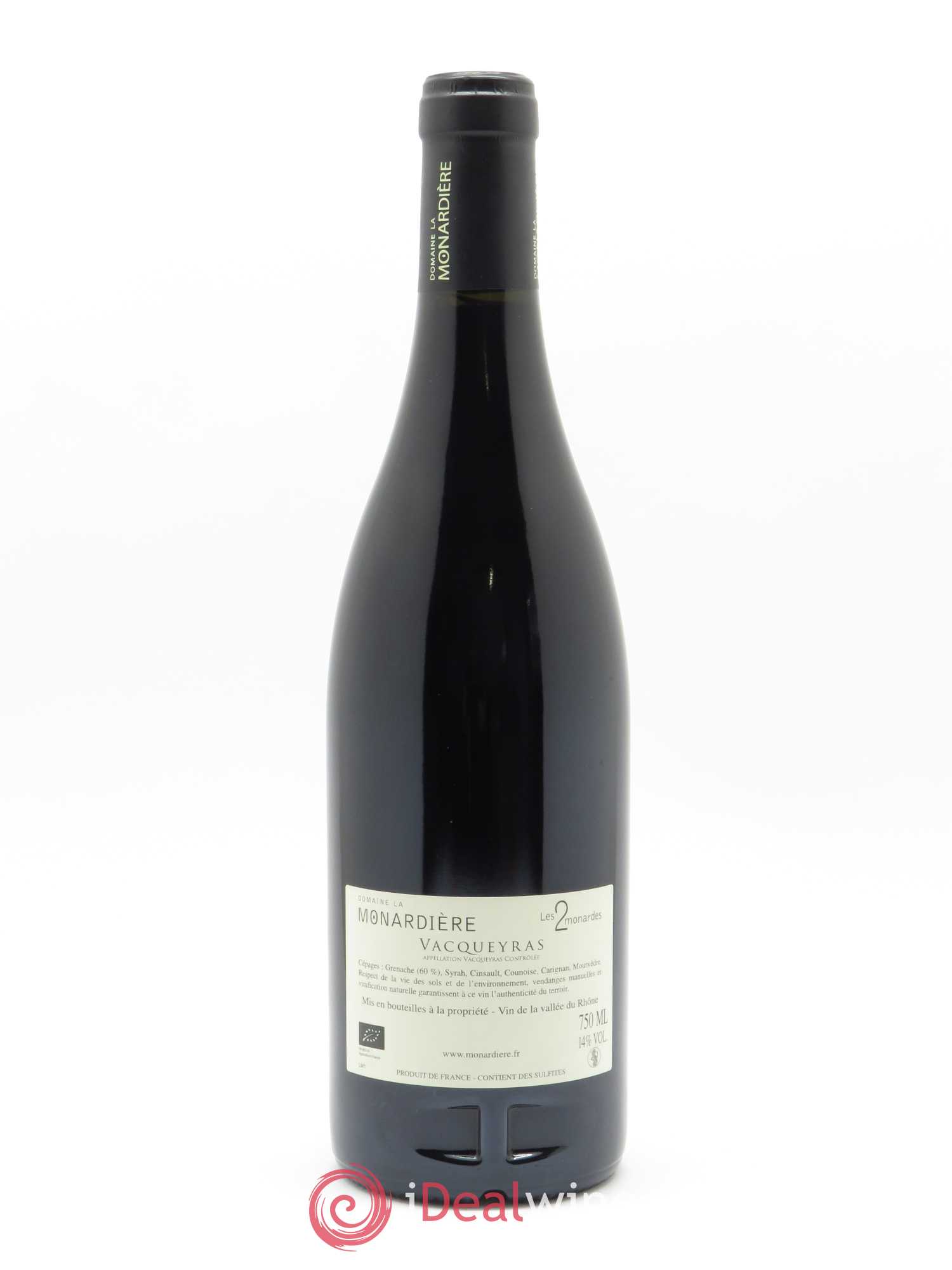 Vacqueyras Les 2 Monardes La Monardière (Domaine) 2017 - Lot de 1 bouteille - 1