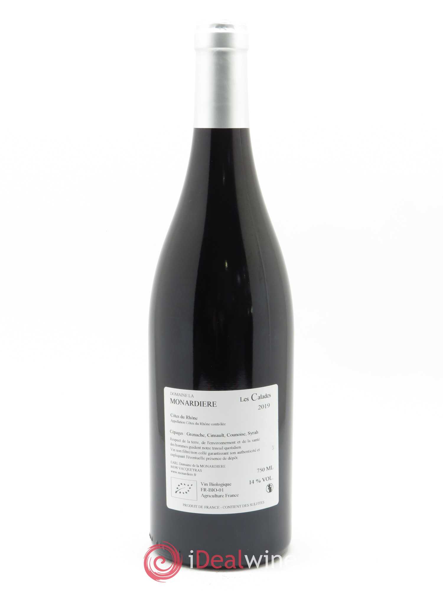 Côtes-du-Rhône (anciennement Vacqueyras) Les Calades La Monardière (Domaine) 2019 - Lot of 1 bottle - 1