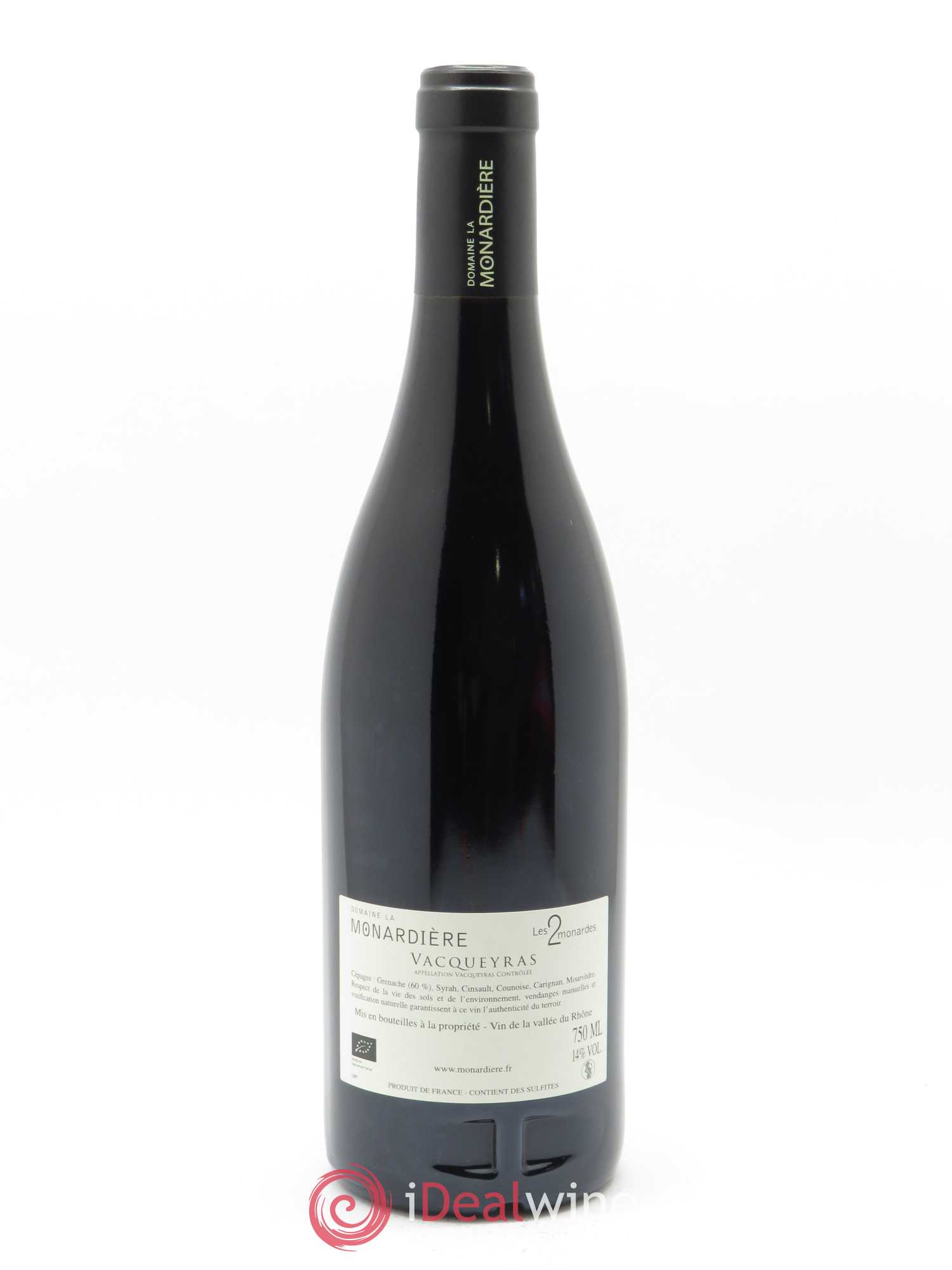 Vacqueyras Les 2 Monardes La Monardière (Domaine) 2018 - Lot de 1 bouteille - 1